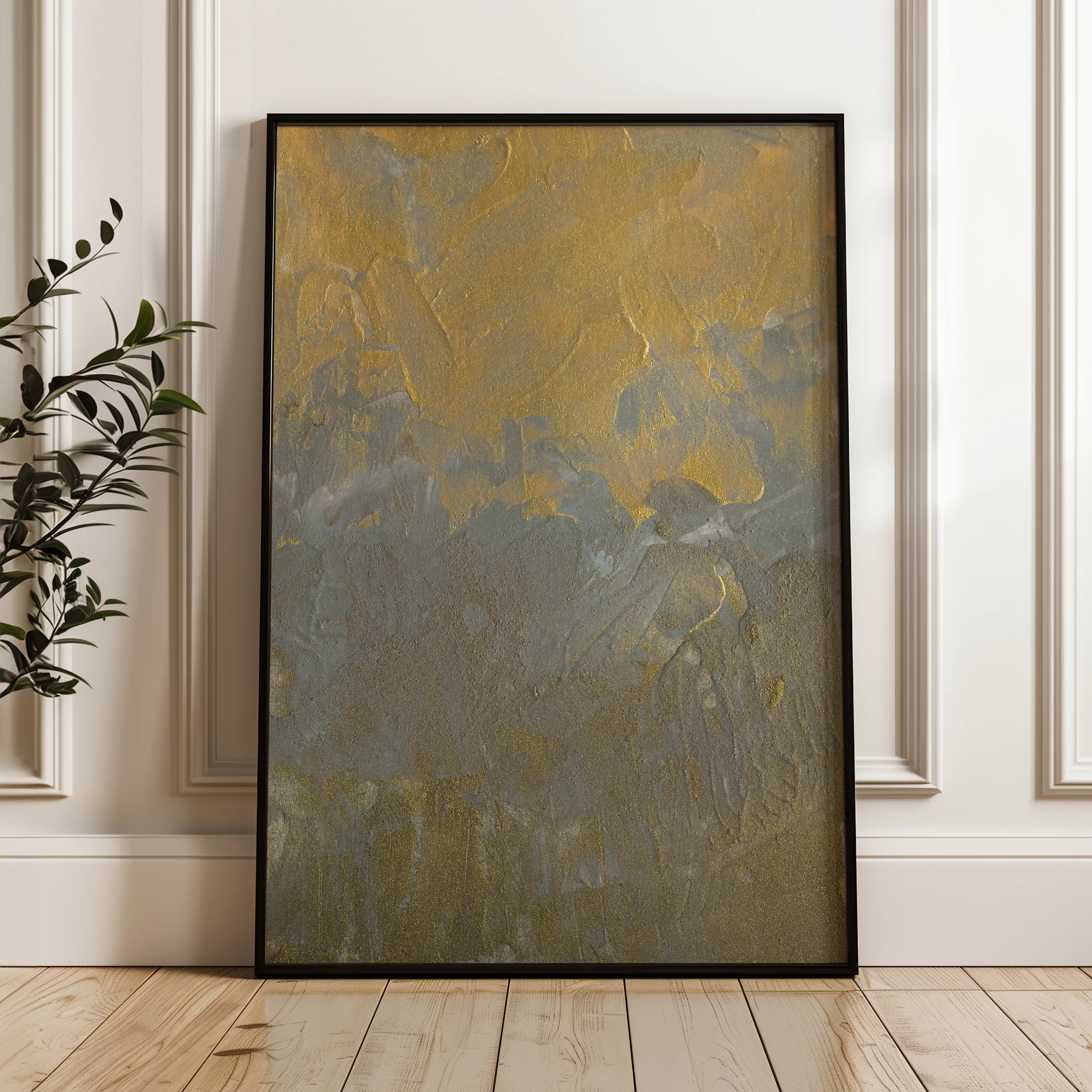 Abstract 197 Canvas Art 18" x 24" / 45 x 60 cm / Black
