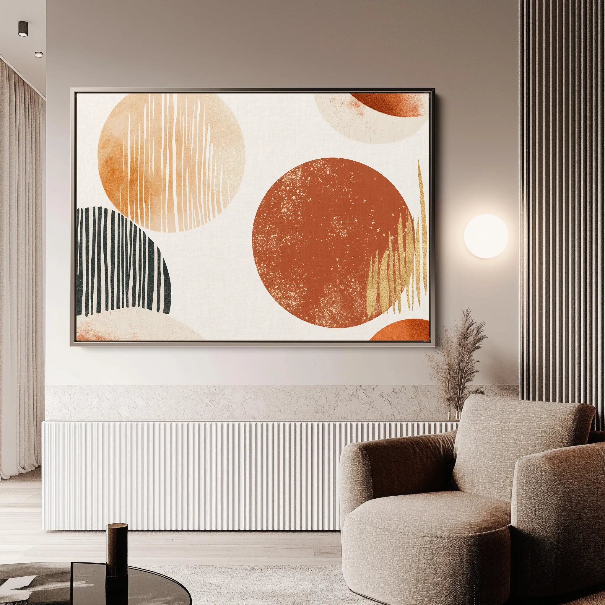Boho 197 Canvas Art 18" x 24" / 45 x 60 cm / Black
