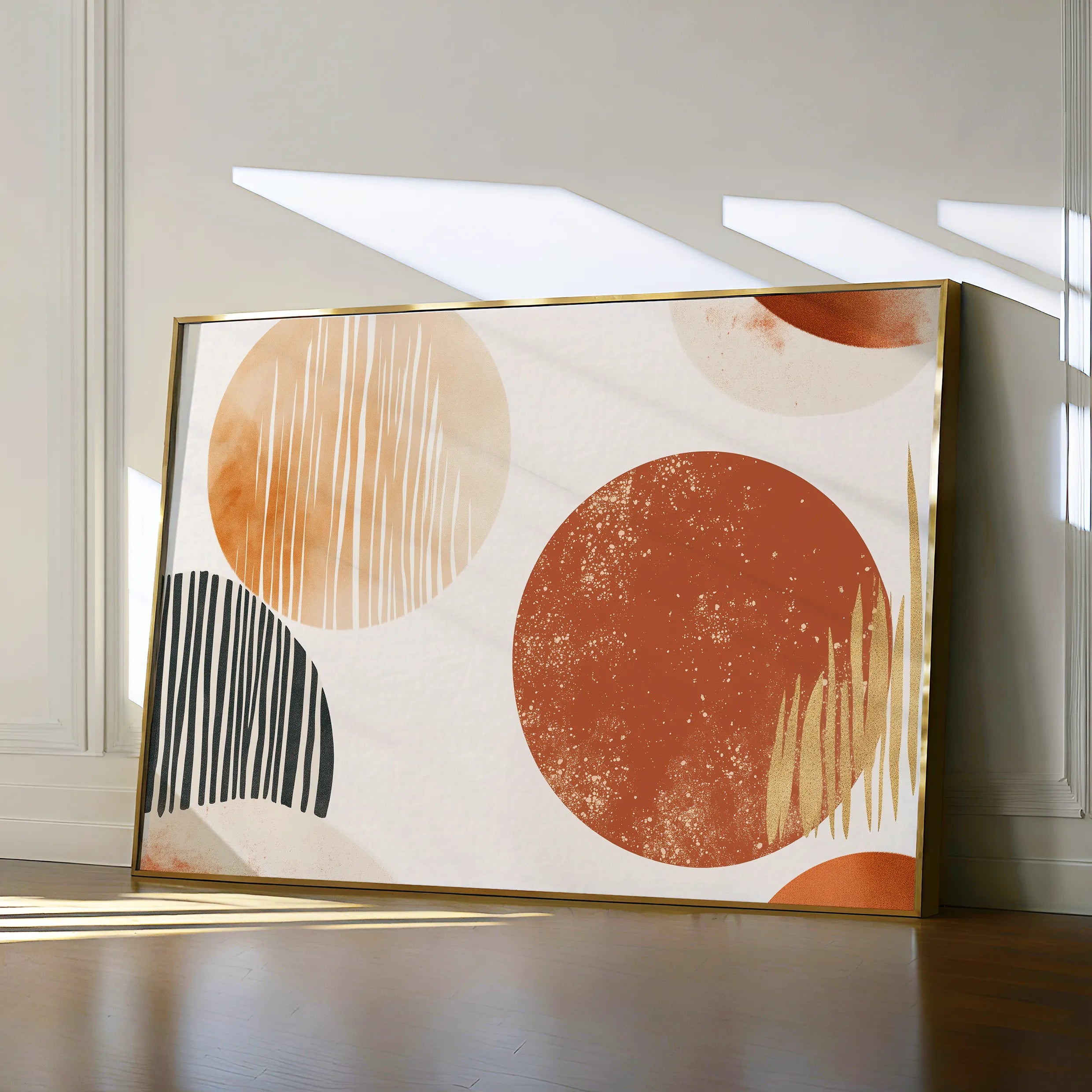 Boho 197 Canvas Art 18" x 24" / 45 x 60 cm / Black