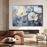 Floral 197 Canvas Art 60 x 40 cm / Black