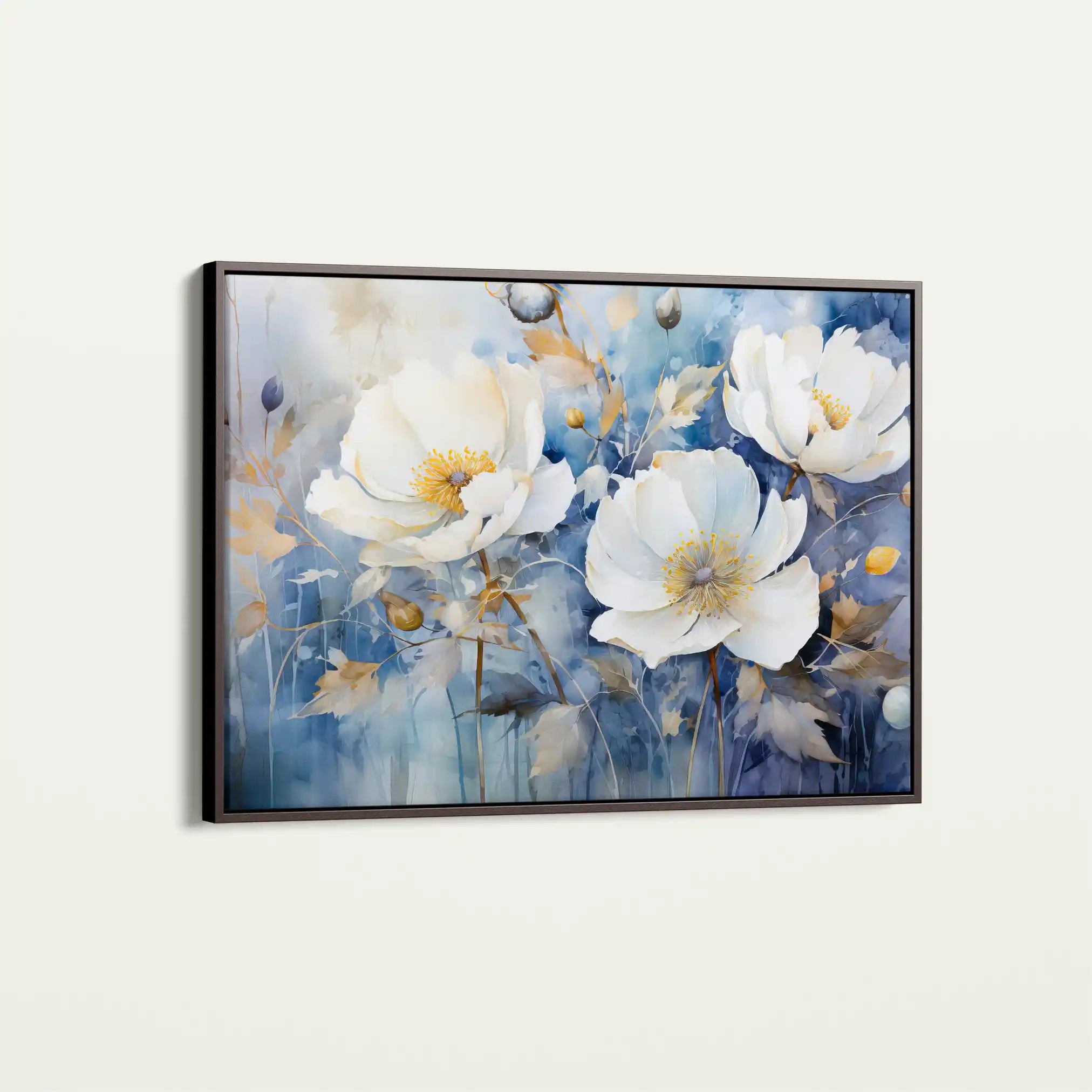 Floral 197 Canvas Art 60 x 40 cm / Black