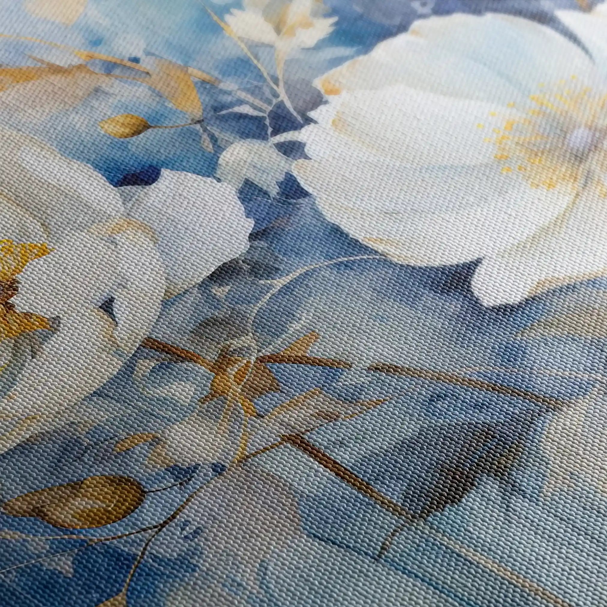 Floral 197 Canvas Art 60 x 40 cm / Black