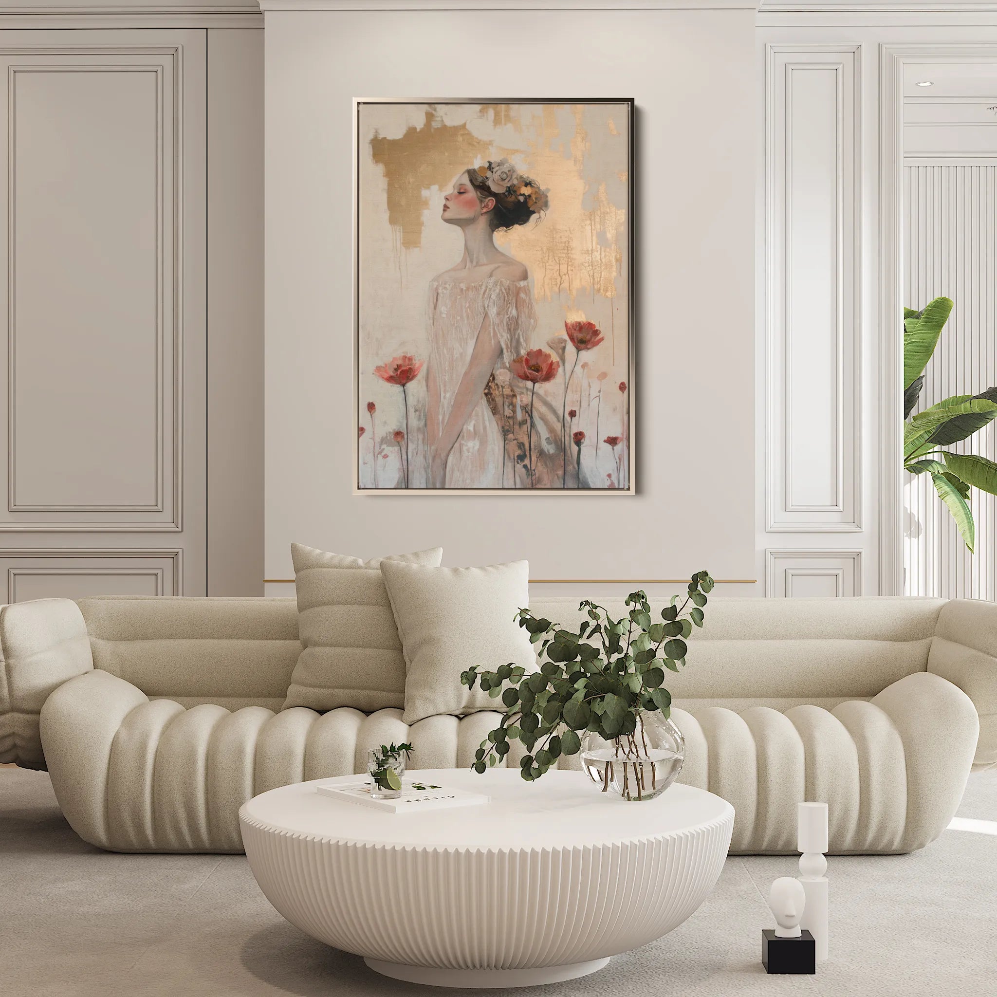 Portrait 197 Canvas Art 18" x 24" / 45 x 60 cm / Black