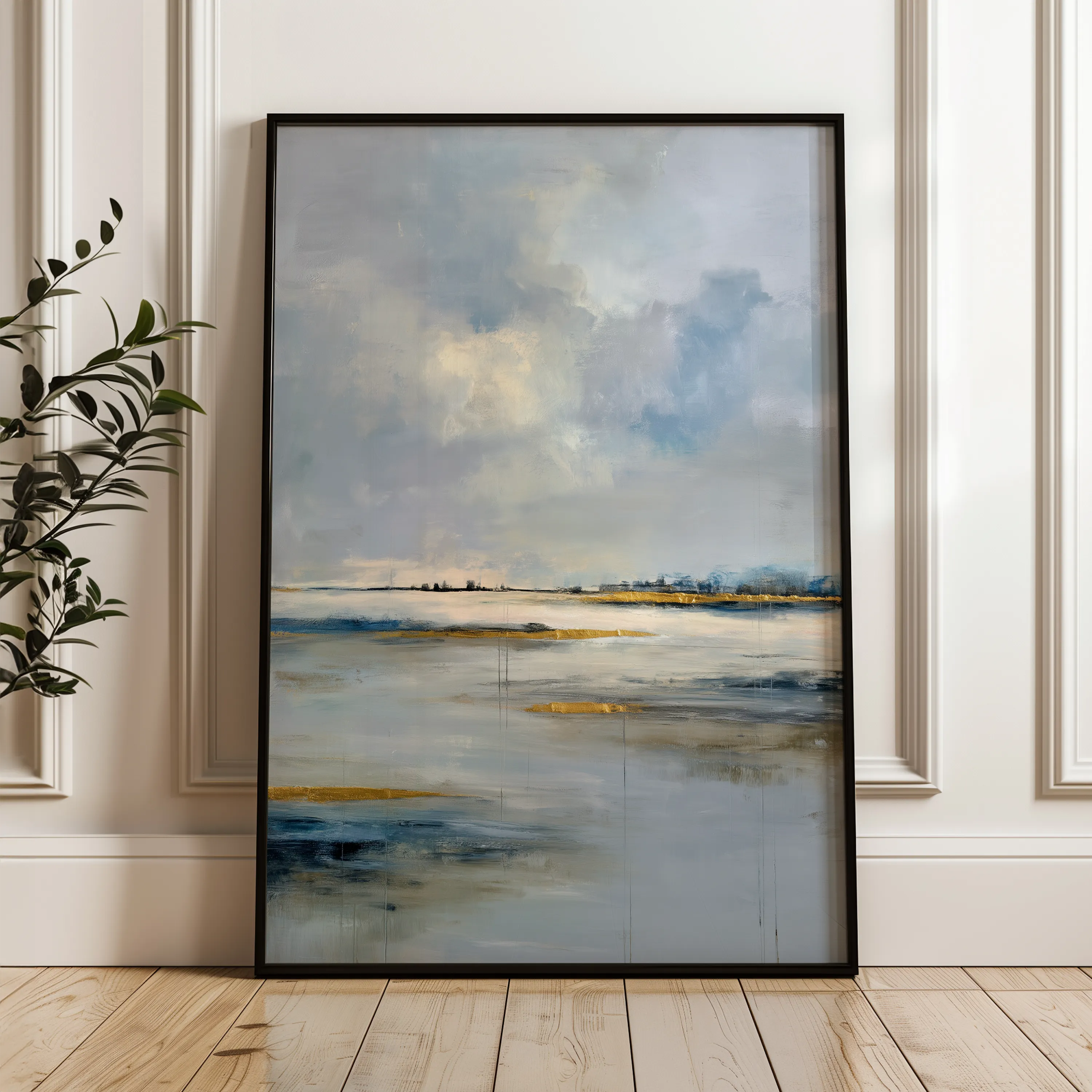 Abstract 1971 Canvas Art 18" x 24" / 45 x 60 cm / Black