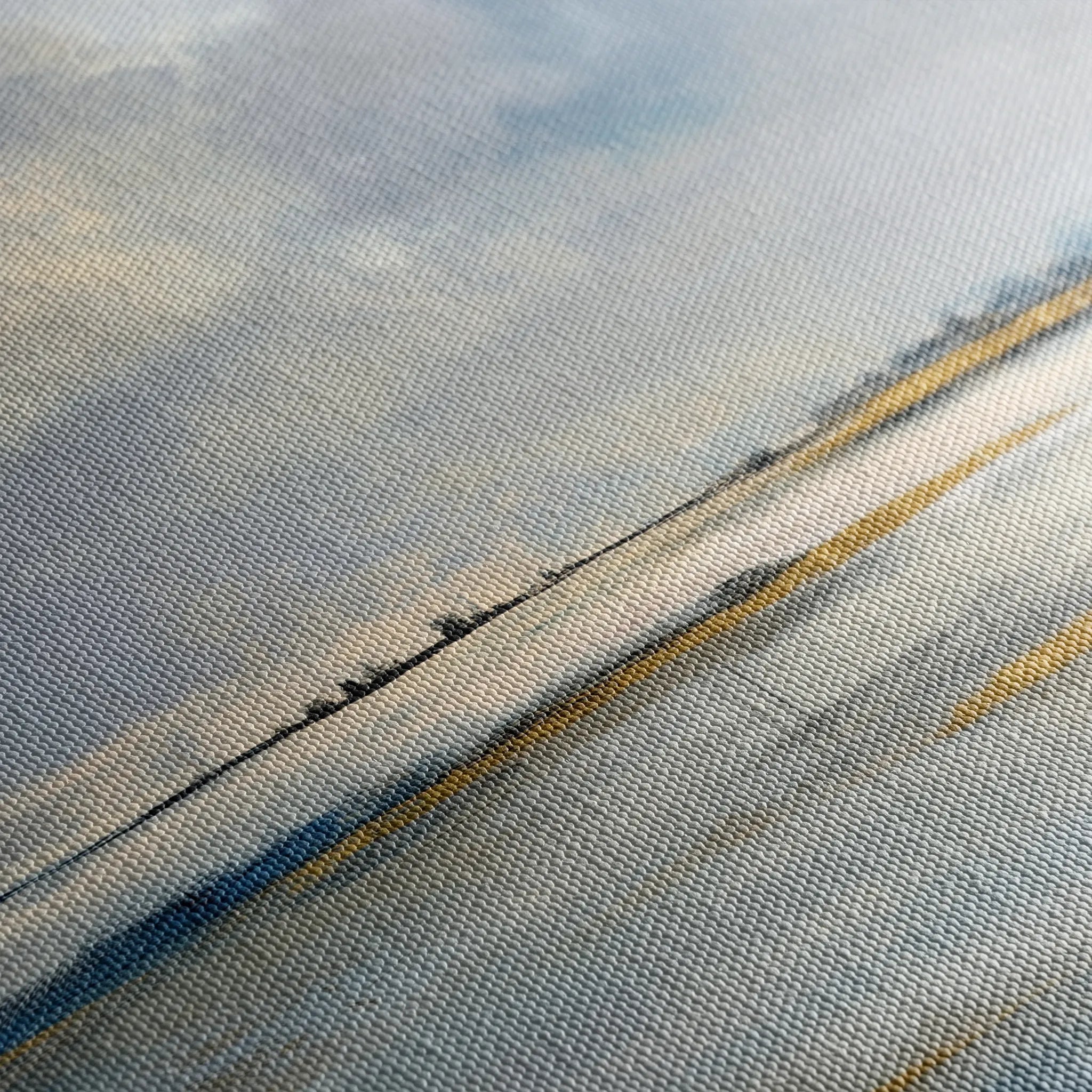 Abstract 1971 Canvas Art 18" x 24" / 45 x 60 cm / Black