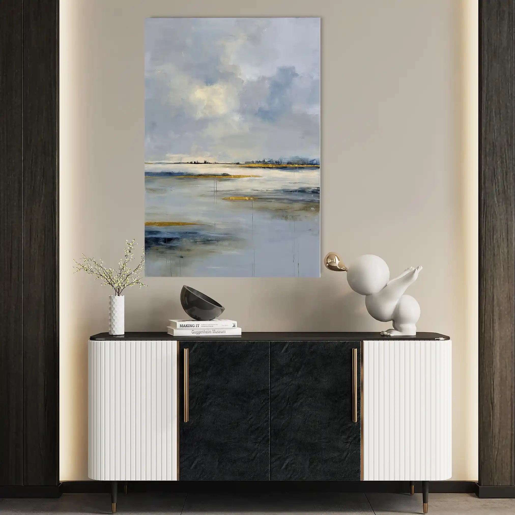 Abstract 1971 Canvas Art 60 x 40 cm / Black