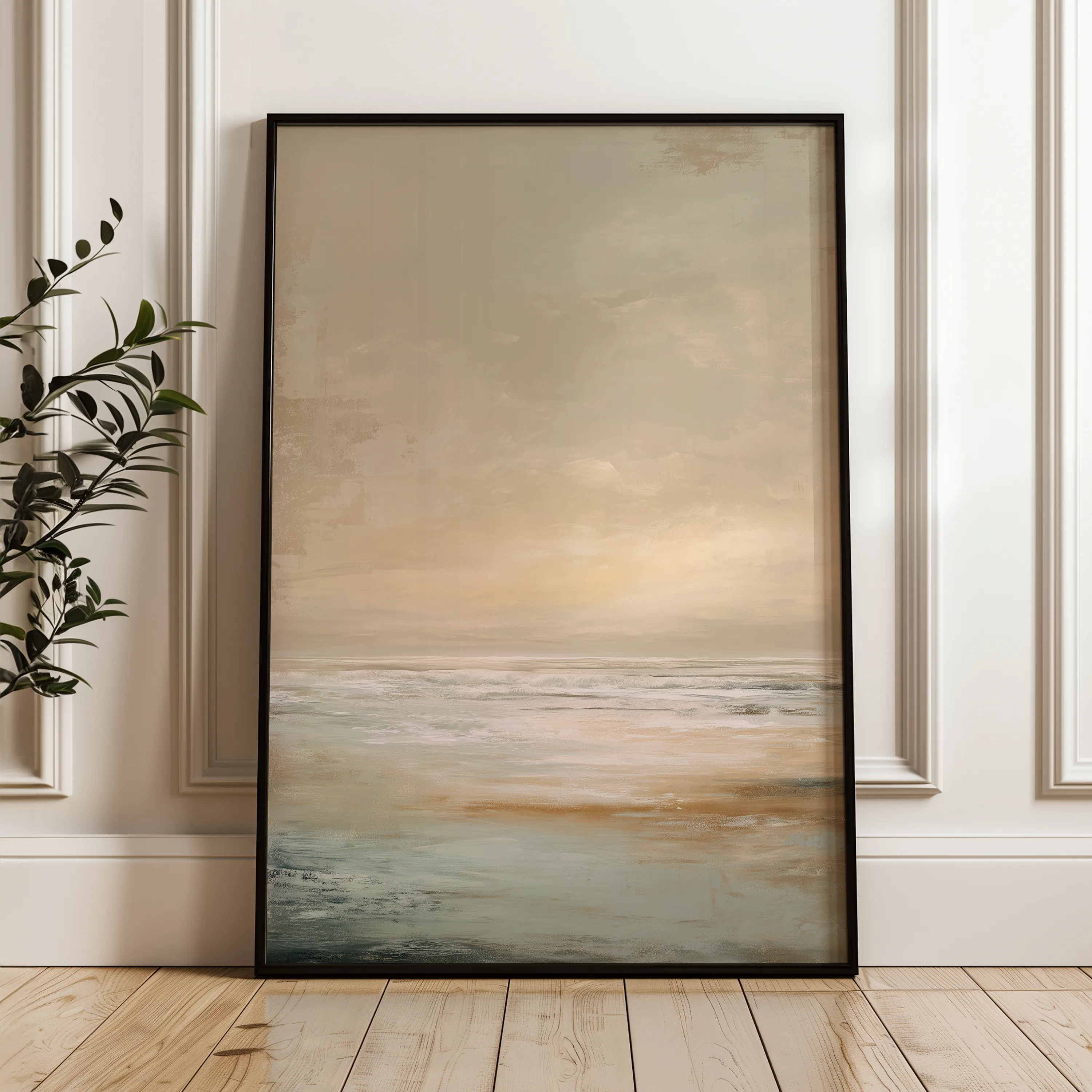 Abstract 1972 Canvas Art 18" x 24" / 45 x 60 cm / Black