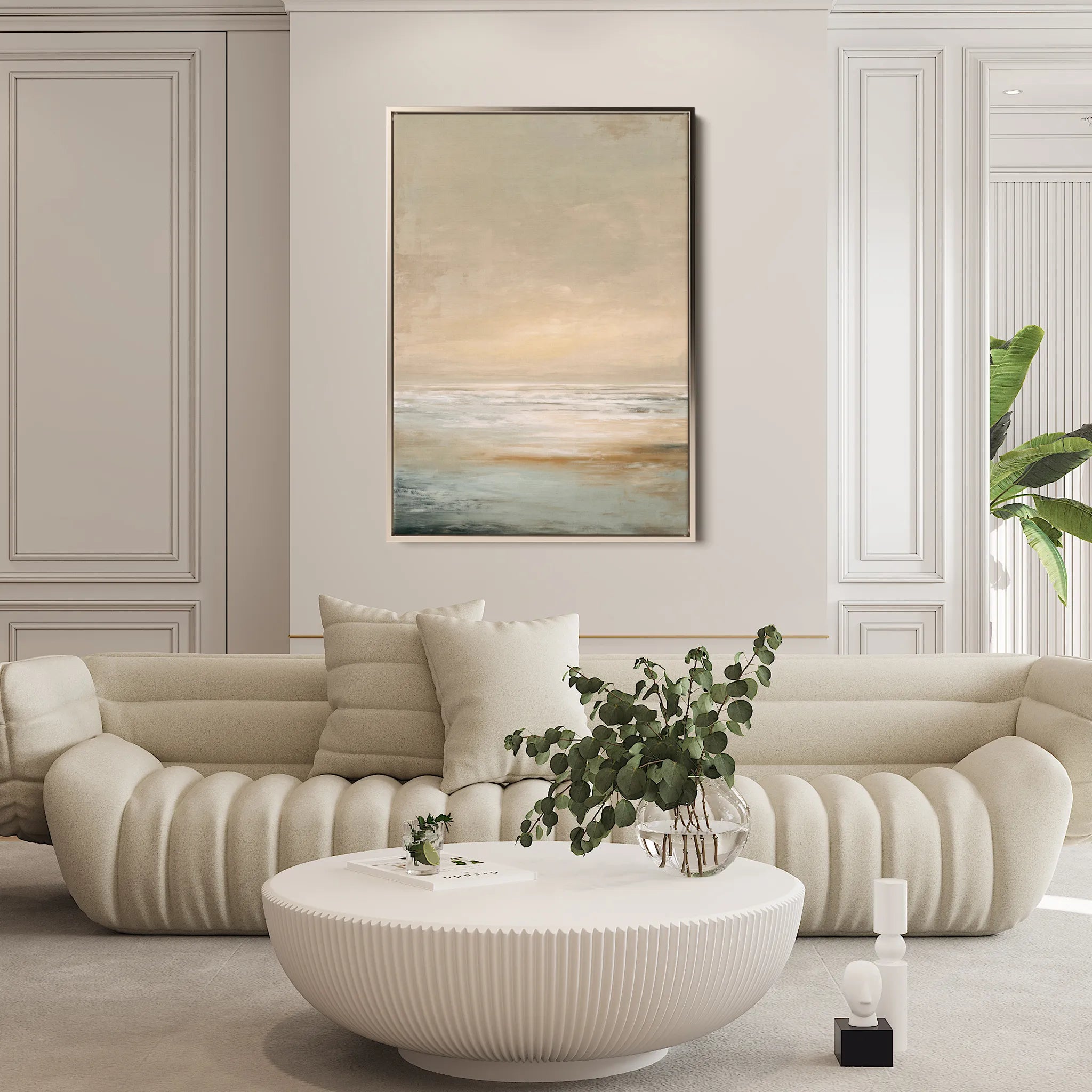 Abstract 1972 Canvas Art 18" x 24" / 45 x 60 cm / Black