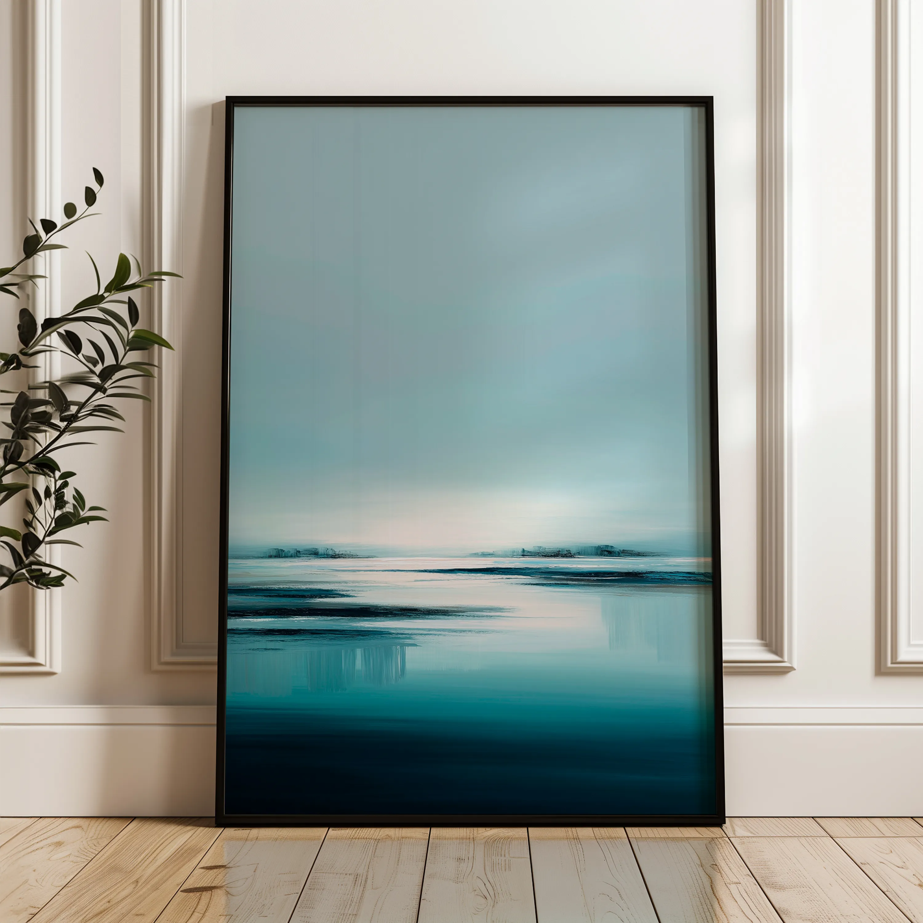 Abstract 1973 Canvas Art 18" x 24" / 45 x 60 cm / Black
