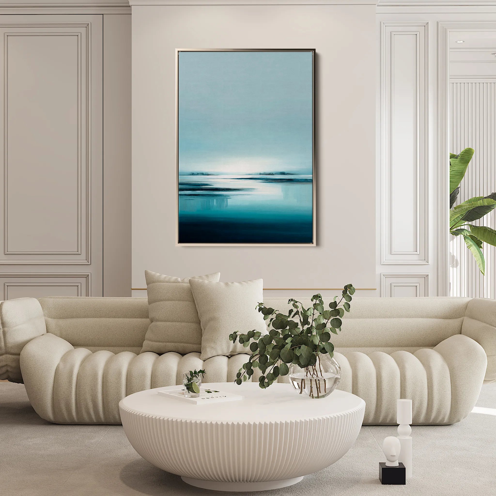 Abstract 1973 Canvas Art 18" x 24" / 45 x 60 cm / Black