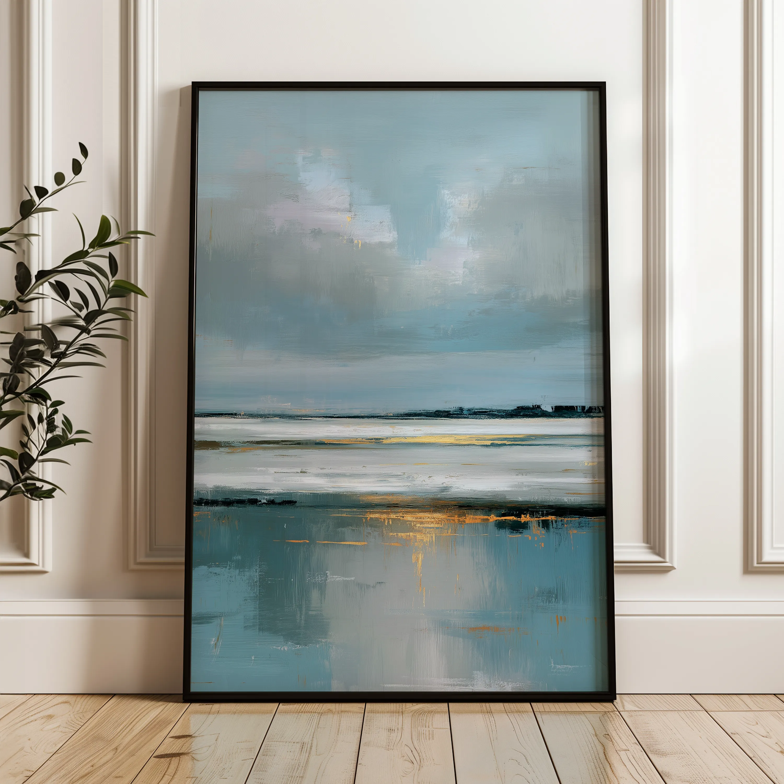 Abstract 1974 Canvas Art 18" x 24" / 45 x 60 cm / Black