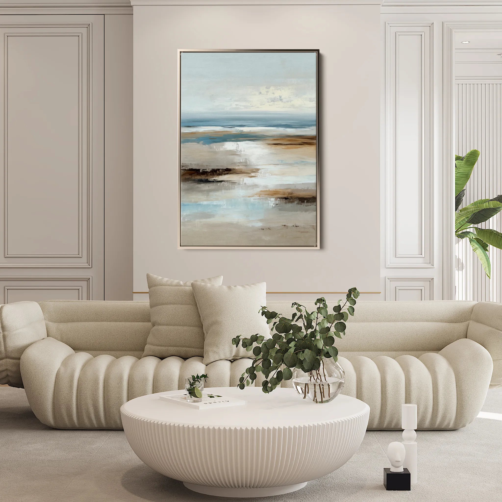 Abstract 1975 Canvas Art 18" x 24" / 45 x 60 cm / Black
