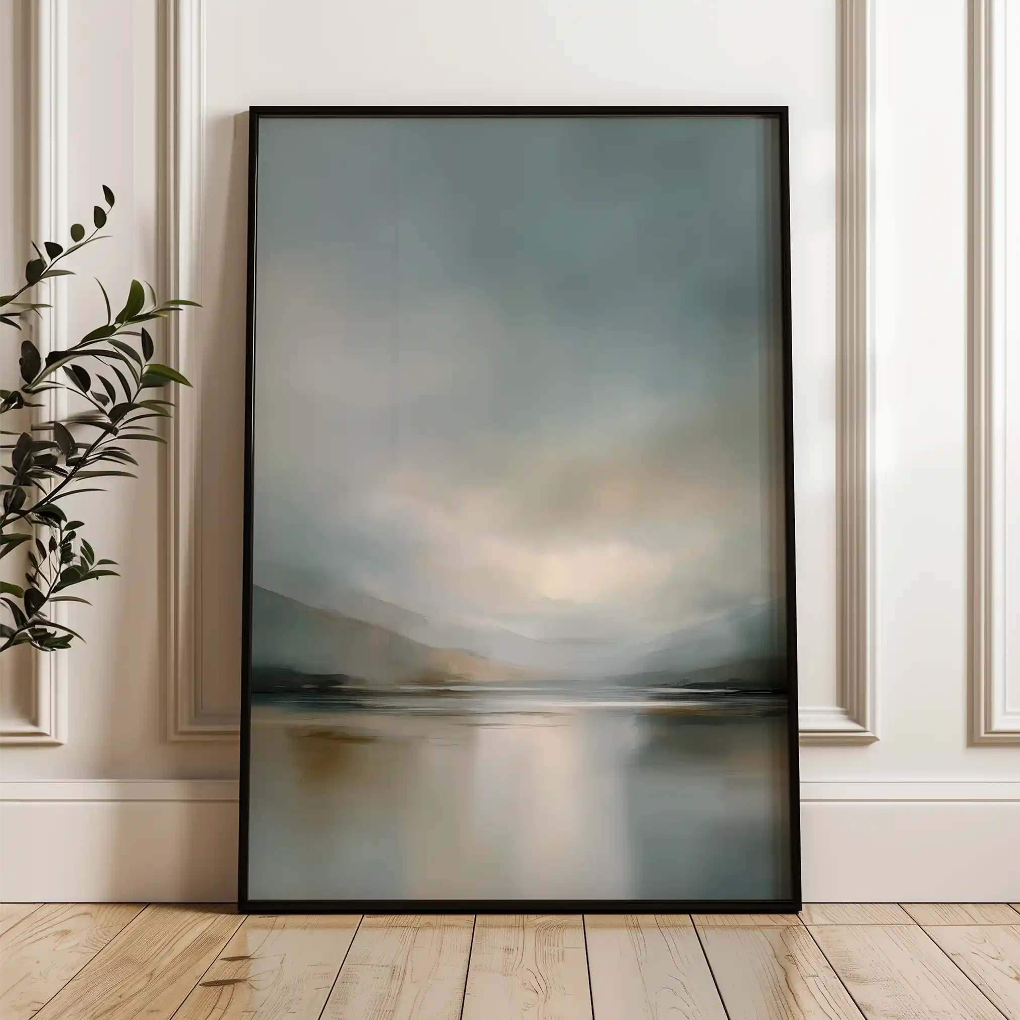 Abstract 1976 Canvas Art 18" x 24" / 45 x 60 cm / Black