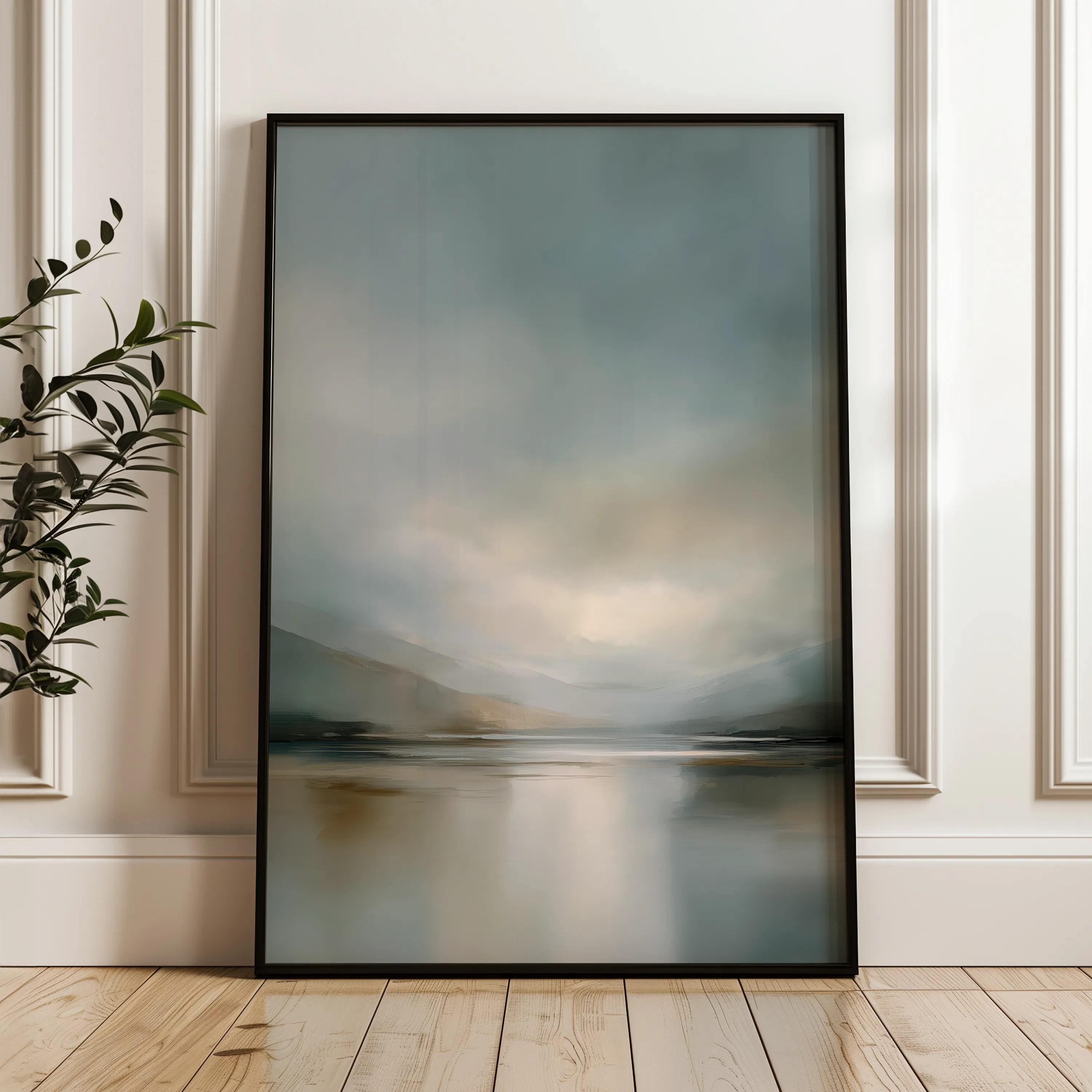 Abstract 1976 Canvas Art 18" x 24" / 45 x 60 cm / Black