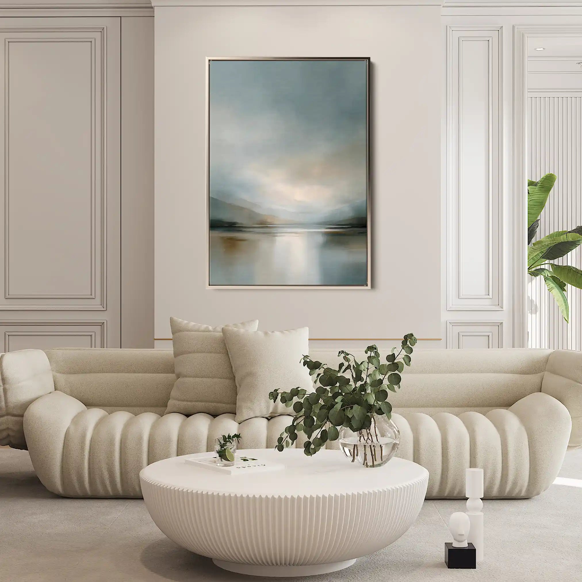 Abstract 1976 Canvas Art 18" x 24" / 45 x 60 cm / Black