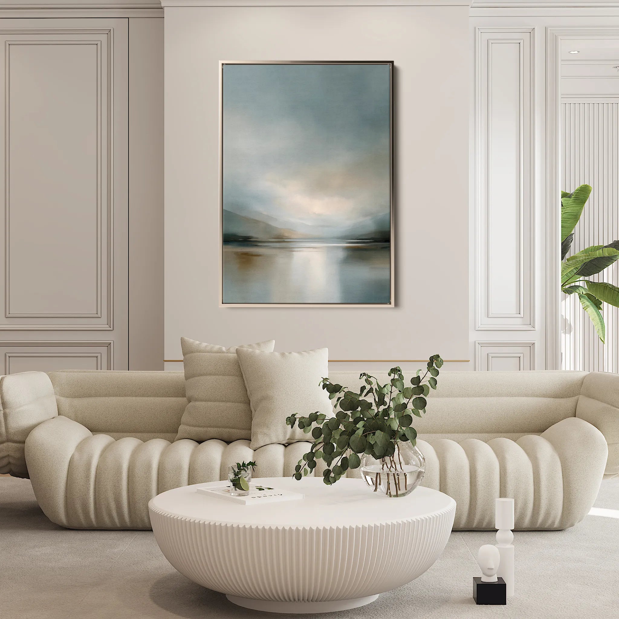 Abstract 1976 Canvas Art 18" x 24" / 45 x 60 cm / Black