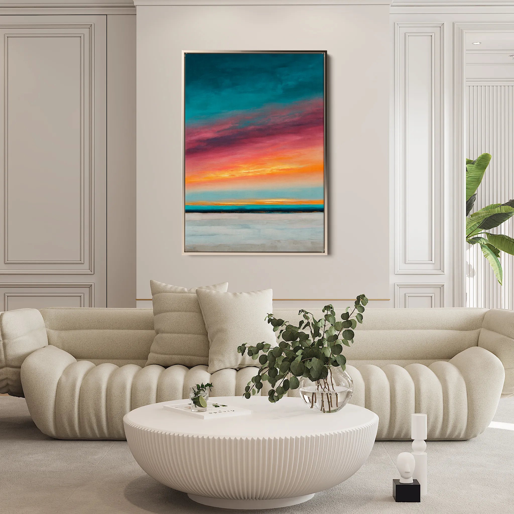 Abstract 1977 Canvas Art 18" x 24" / 45 x 60 cm / Black