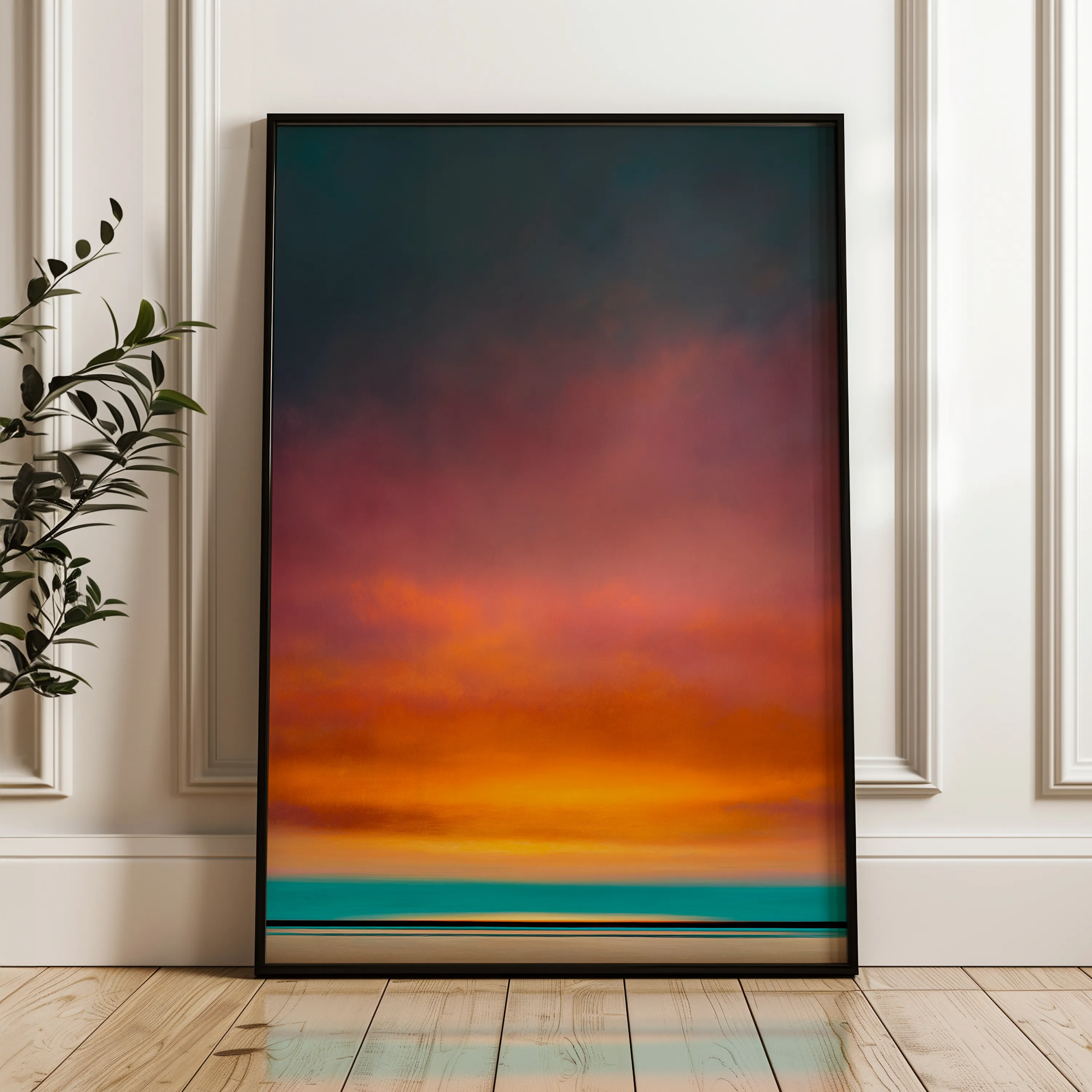 Abstract 1978 Canvas Art 18" x 24" / 45 x 60 cm / Black