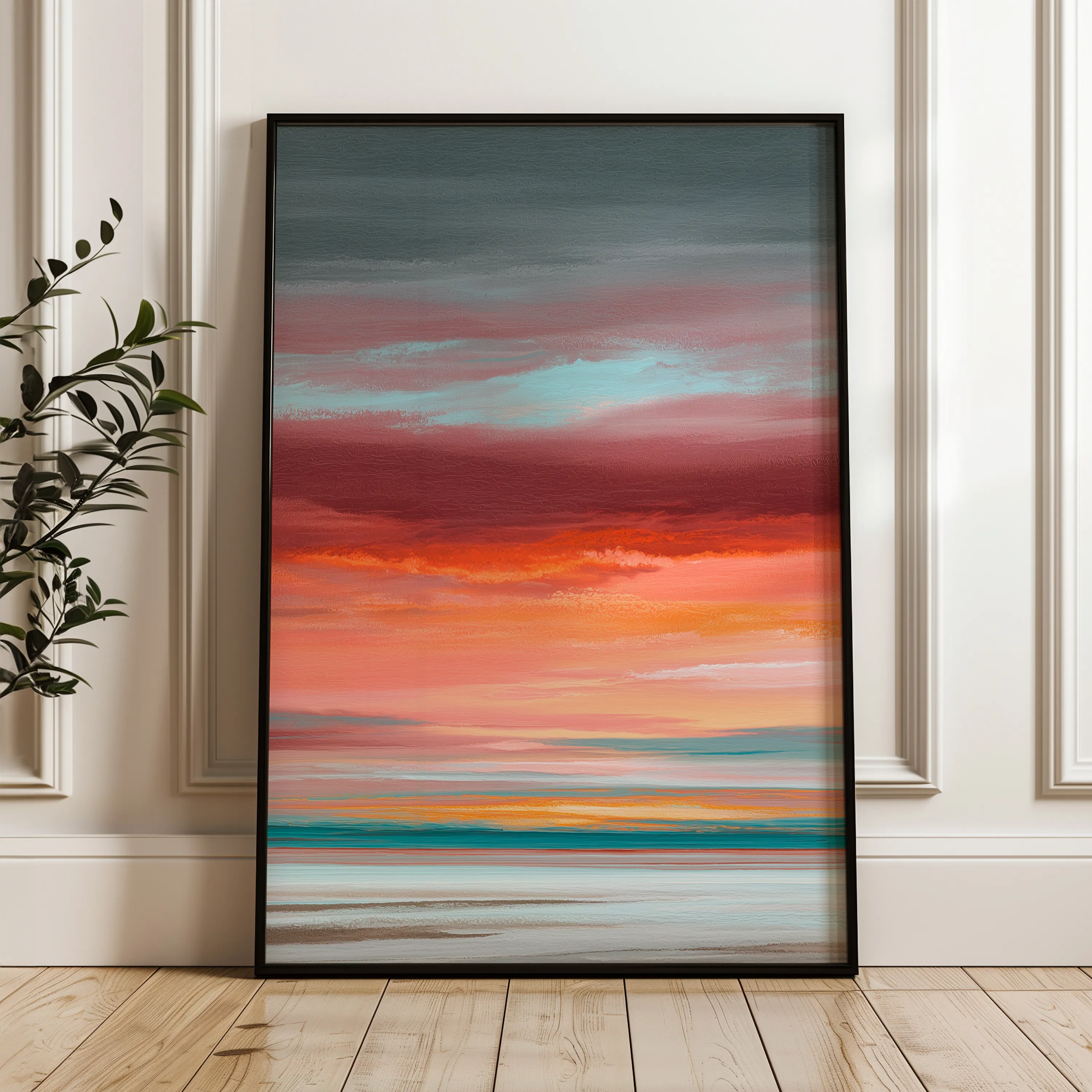 Abstract 1979 Canvas Art 18" x 24" / 45 x 60 cm / Black