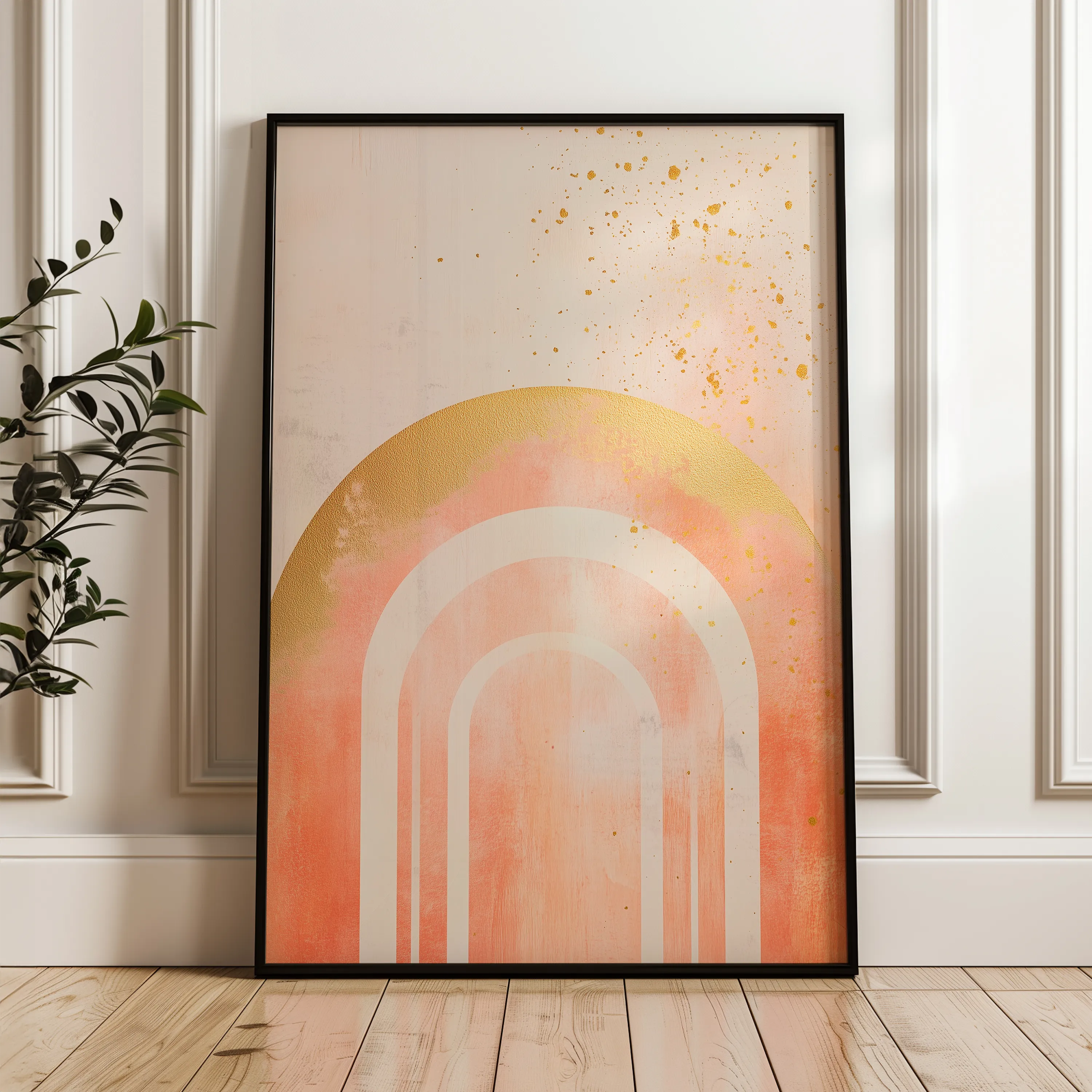 Boho 198 Canvas Art 18" x 24" / 45 x 60 cm / Black