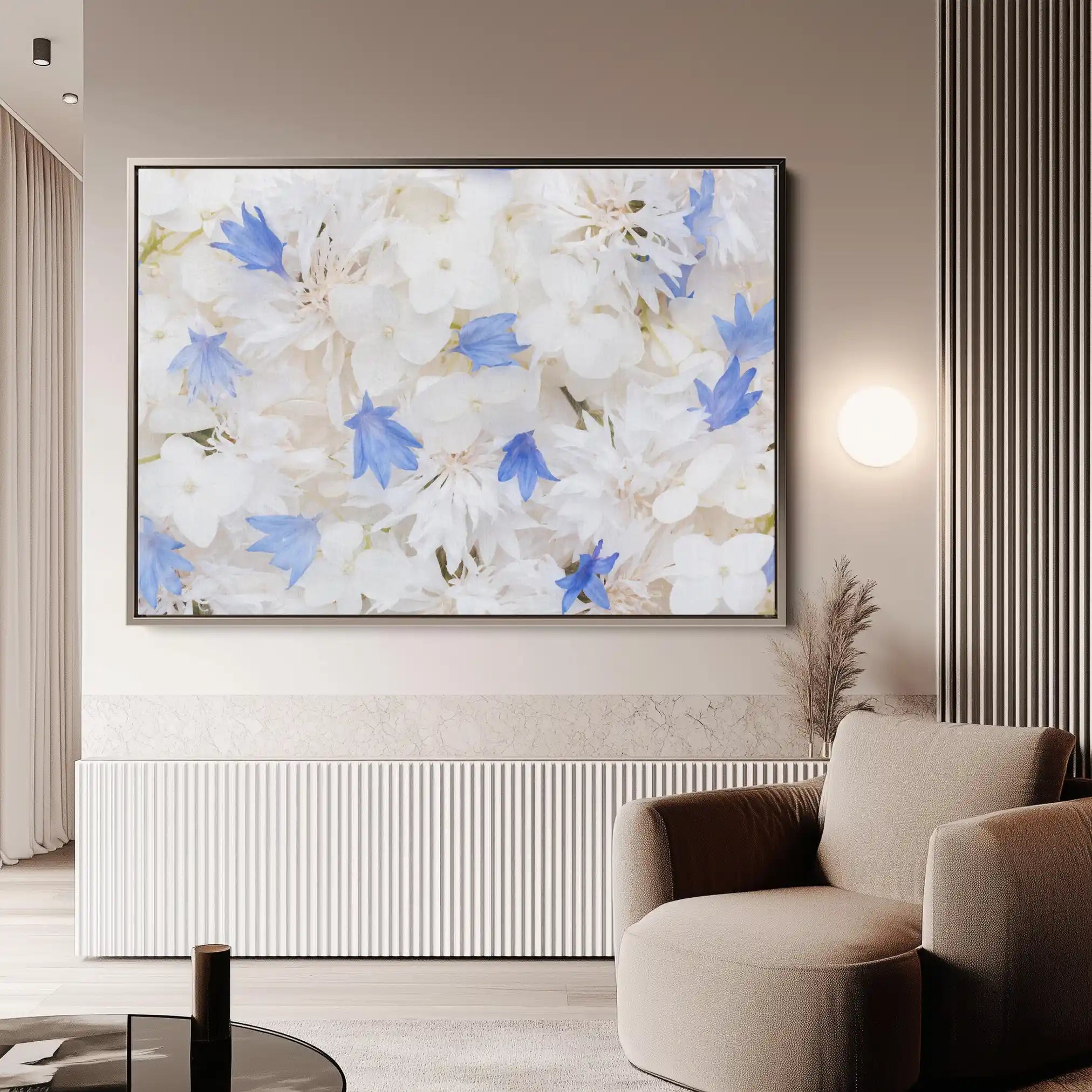 Floral 198 Canvas Art 60 x 40 cm / Black