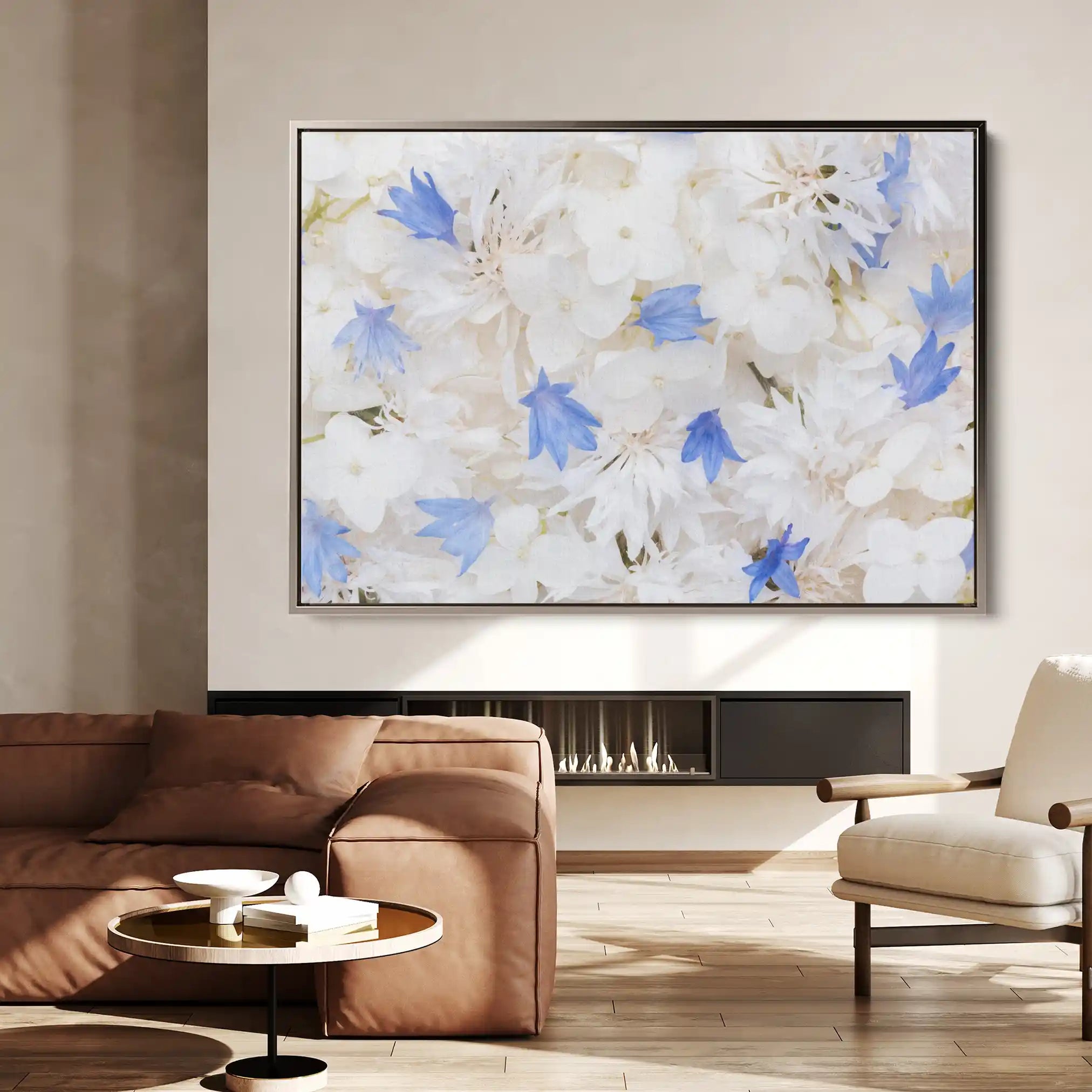 Floral 198 Canvas Art 60 x 40 cm / Black