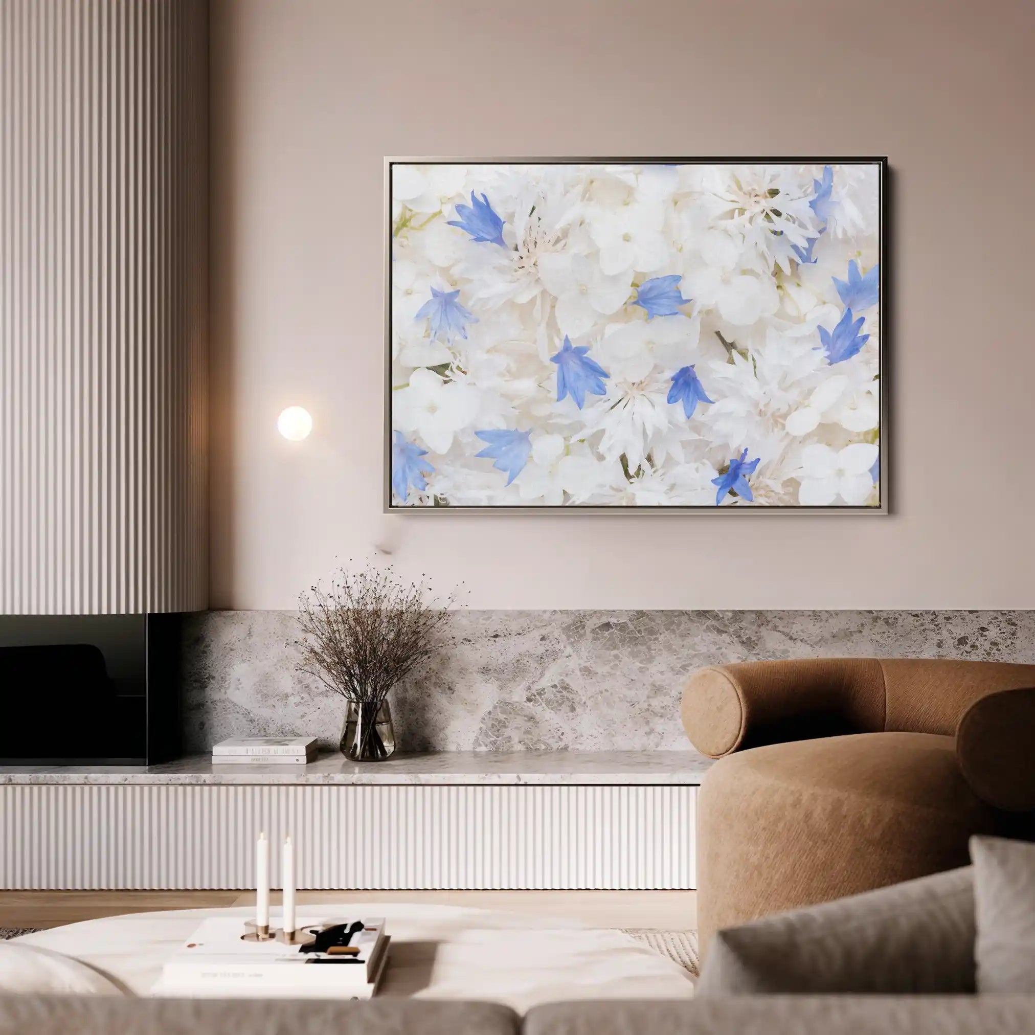 Floral 198 Canvas Art 60 x 40 cm / Black