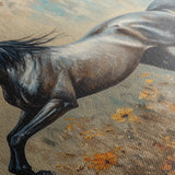 Horses 198 Canvas Art 18" x 24" / 45 x 60 cm / Black