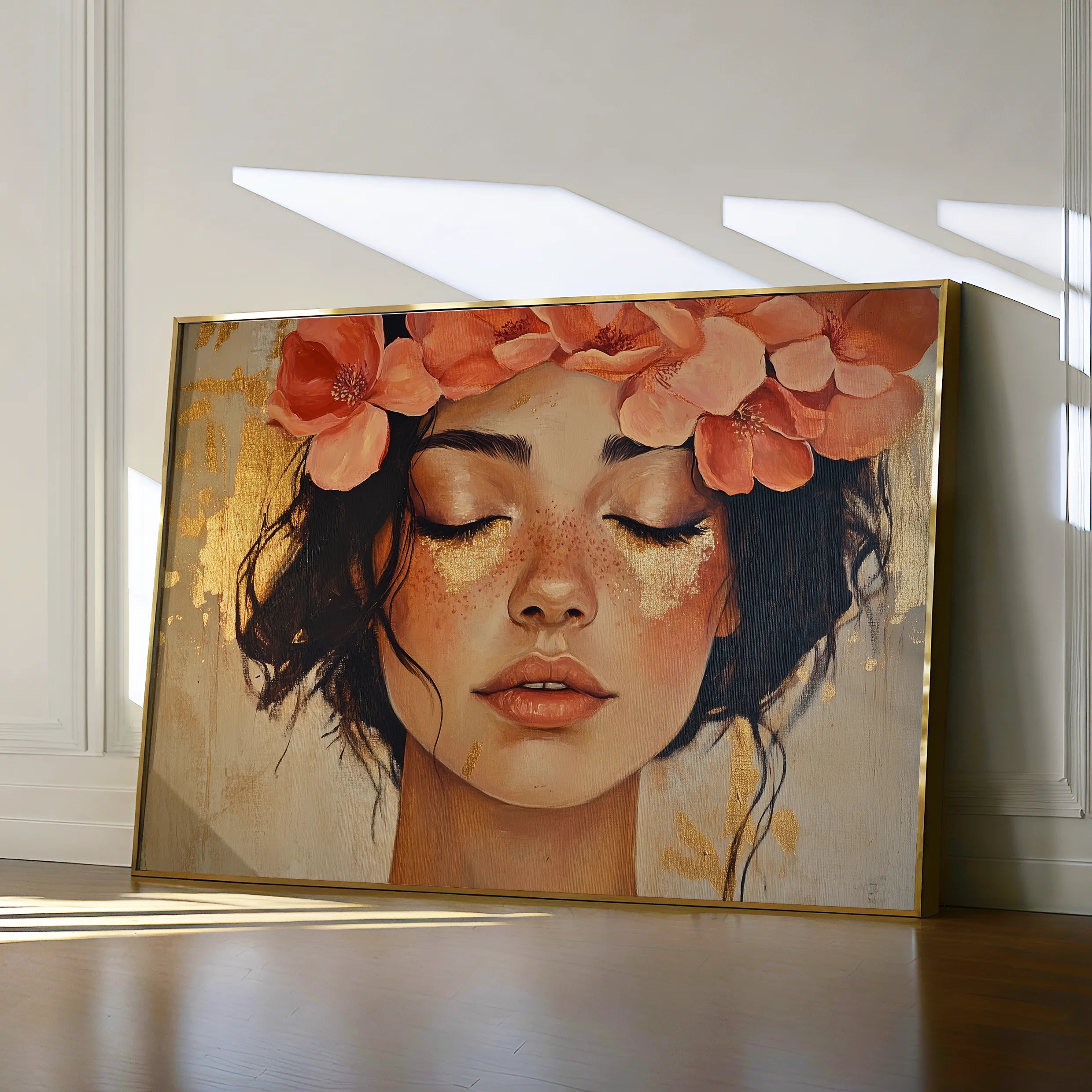 Portrait 198 Canvas Art 18" x 24" / 45 x 60 cm / Black