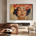 Portrait 198 Canvas Art 18" x 24" / 45 x 60 cm / Black