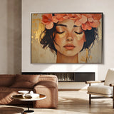 Portrait 198 Canvas Art 18" x 24" / 45 x 60 cm / Black