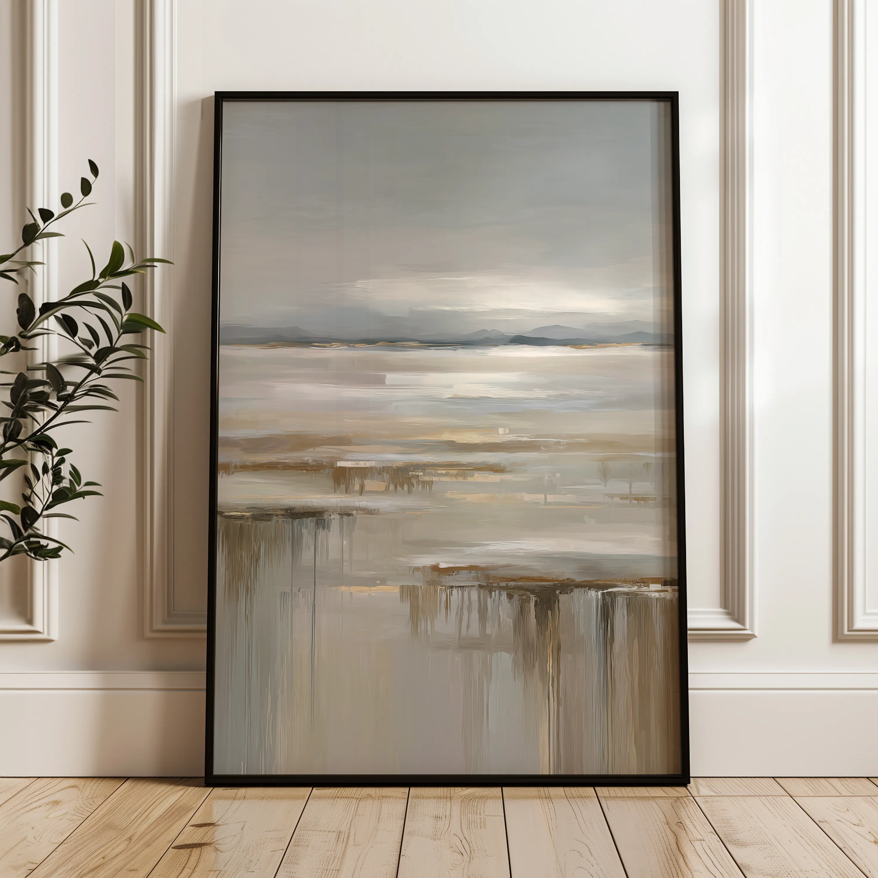 Abstract 1980 Canvas Art 18" x 24" / 45 x 60 cm / Black