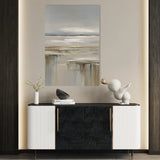 Abstract 1980 Canvas Art 18" x 24" / 45 x 60 cm / Black