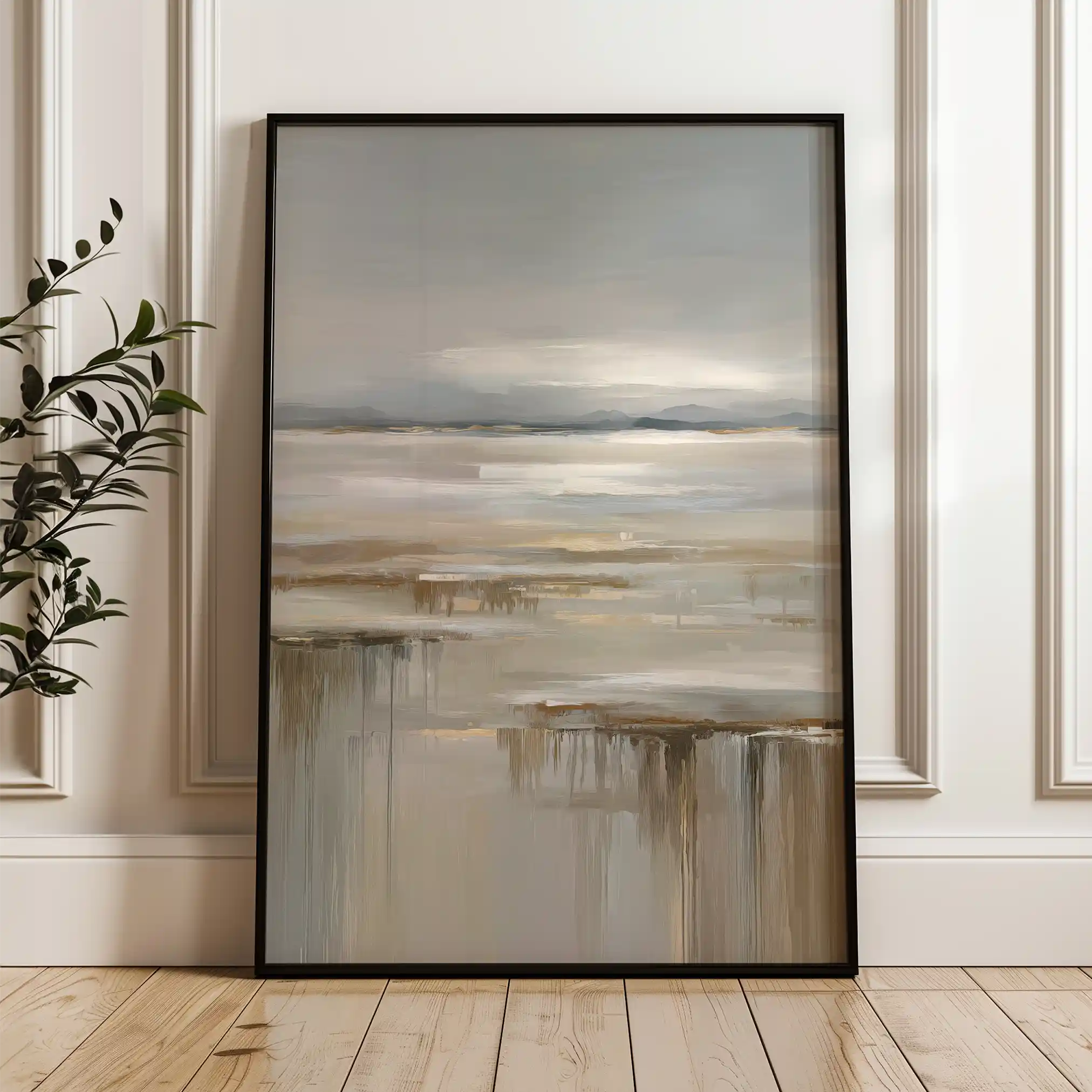 Abstract 1980 Canvas Art 60 x 40 cm / Black