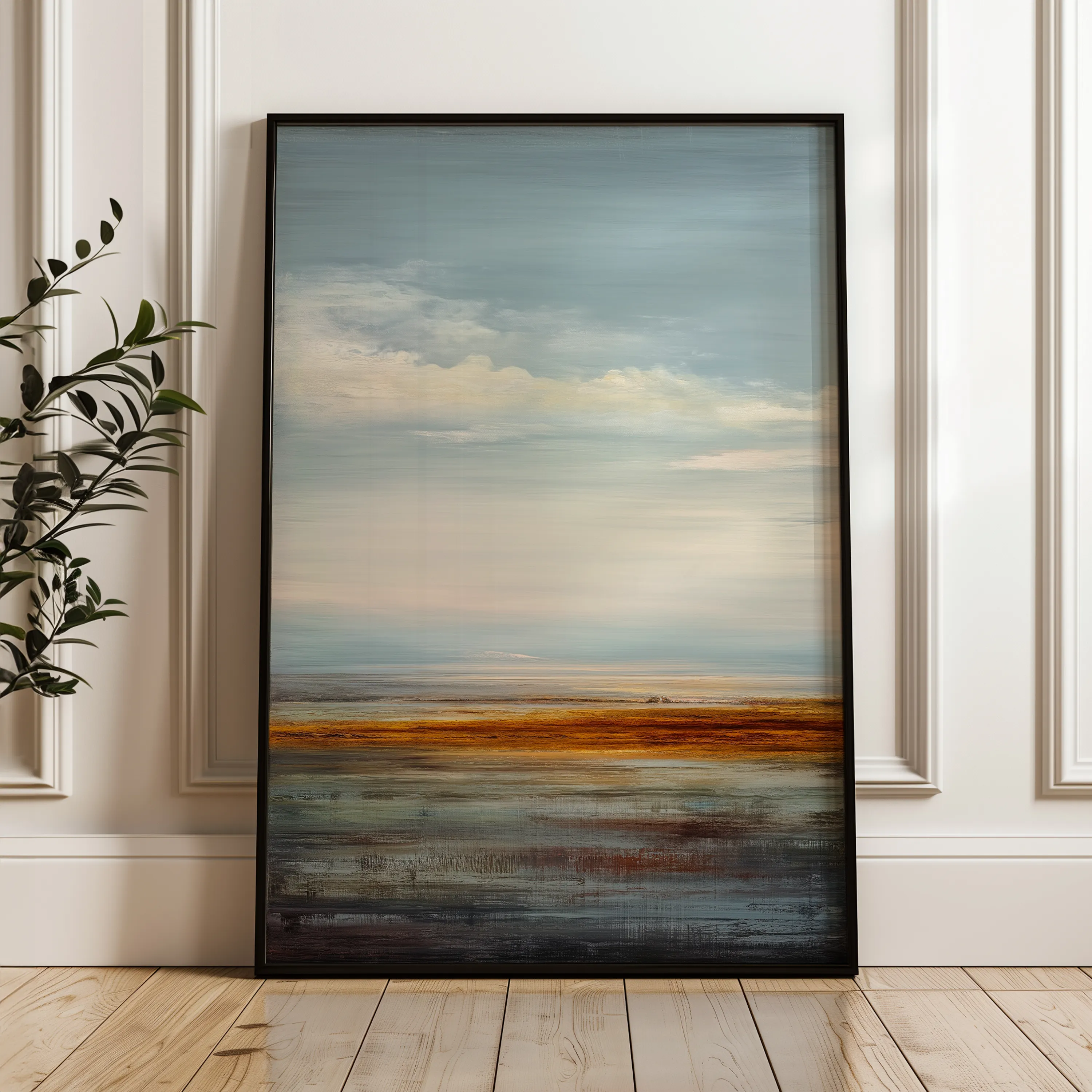 Abstract 1981 Canvas Art 18" x 24" / 45 x 60 cm / Black