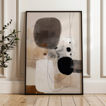 Abstract 1982 Canvas Art 18" x 24" / 45 x 60 cm / Black