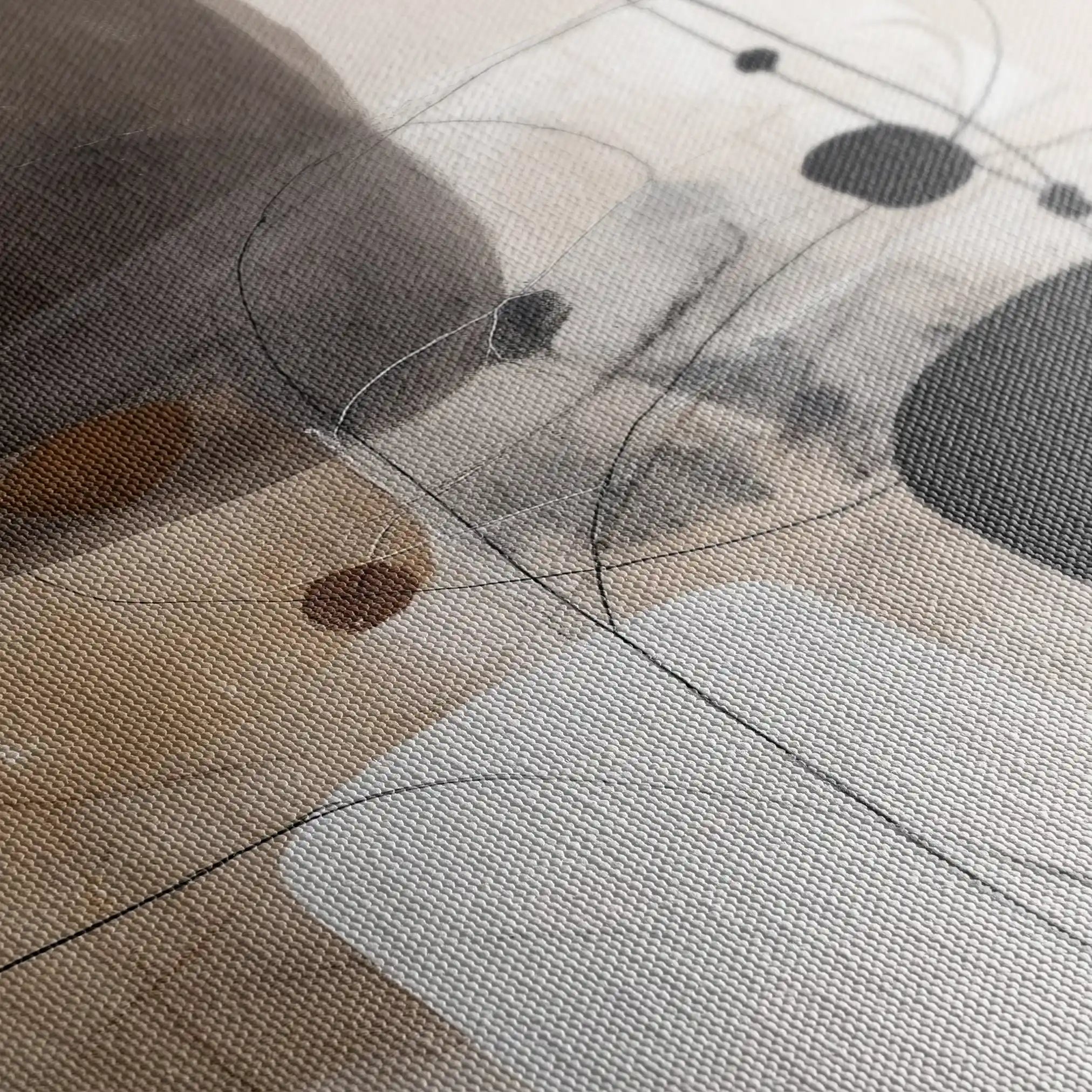 Abstract 1982 Canvas Art 18" x 24" / 45 x 60 cm / Black