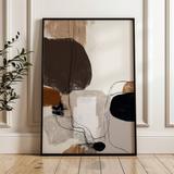 Abstract 1983 Canvas Art 18" x 24" / 45 x 60 cm / Black
