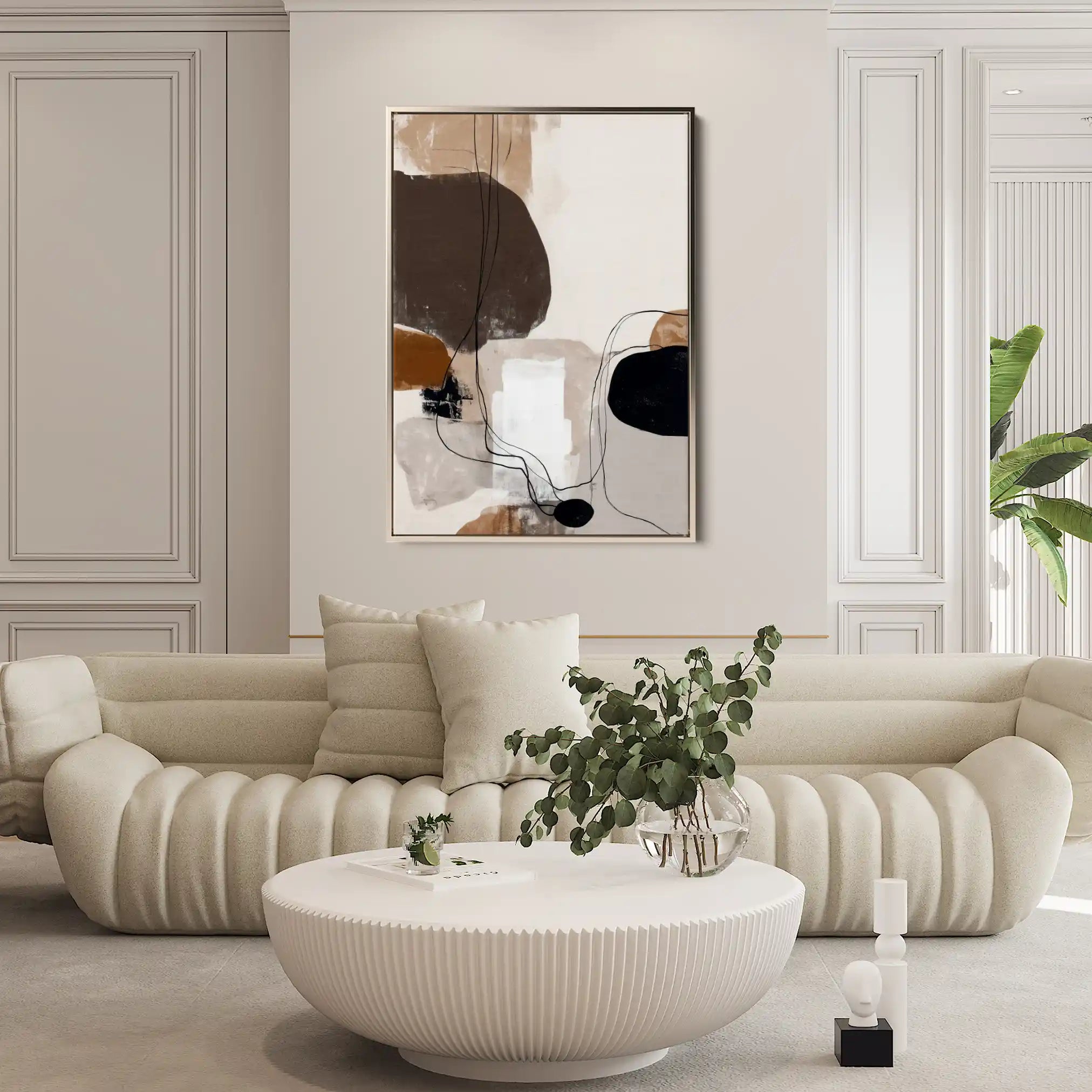 Abstract 1983 Canvas Art 18" x 24" / 45 x 60 cm / Black