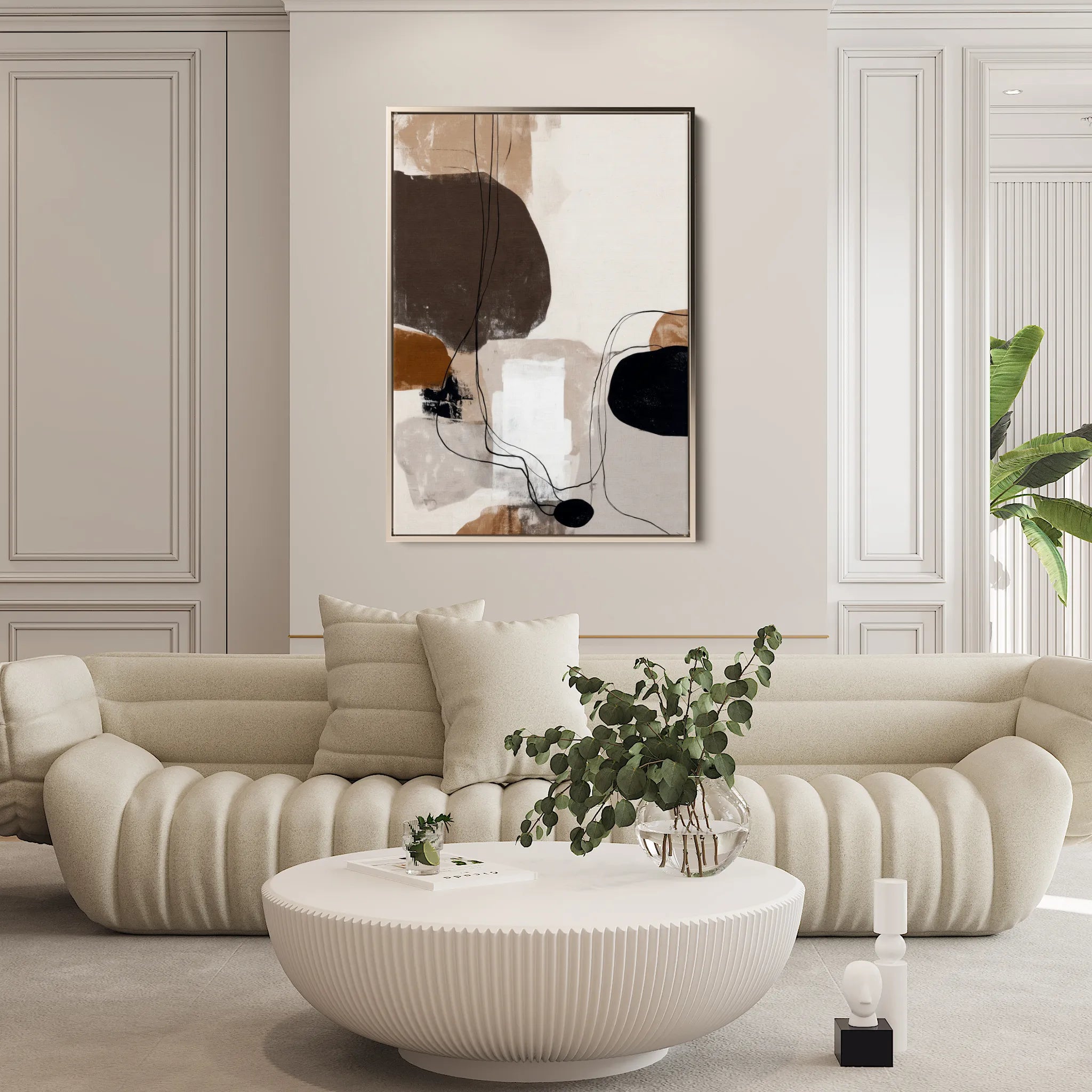 Abstract 1983 Canvas Art 18" x 24" / 45 x 60 cm / Black