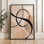 Abstract 1984 Canvas Art 18" x 24" / 45 x 60 cm / Black