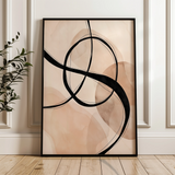 Abstract 1984 Canvas Art 18" x 24" / 45 x 60 cm / Black