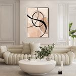 Abstract 1984 Canvas Art 18" x 24" / 45 x 60 cm / Black