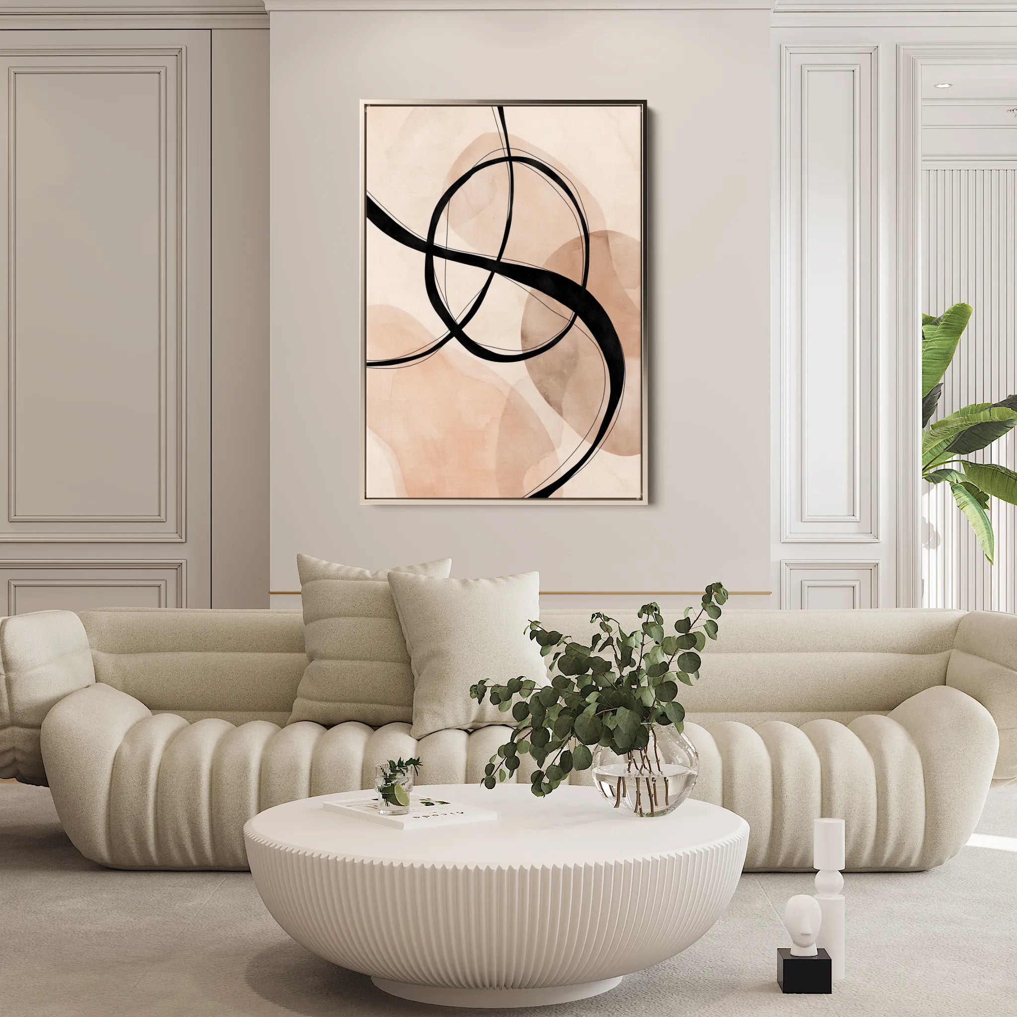 Abstract 1984 Canvas Art 18" x 24" / 45 x 60 cm / Black