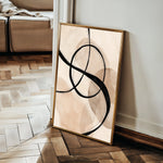 Abstract 1984 Canvas Art 18" x 24" / 45 x 60 cm / Black