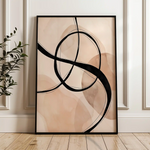 Abstract 1984 Canvas Art 60 x 40 cm / Black