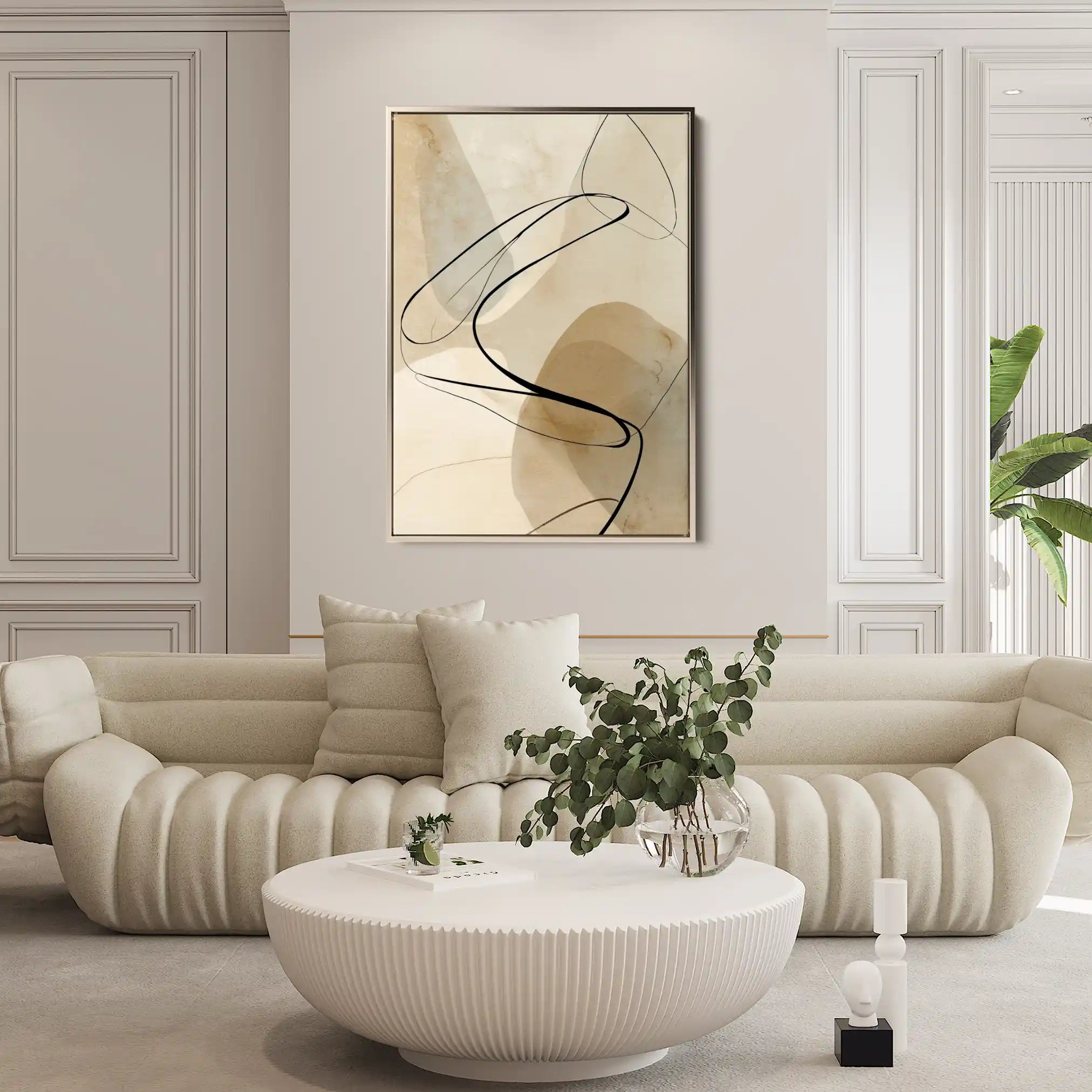 Abstract 1985 Canvas Art 18" x 24" / 45 x 60 cm / Black