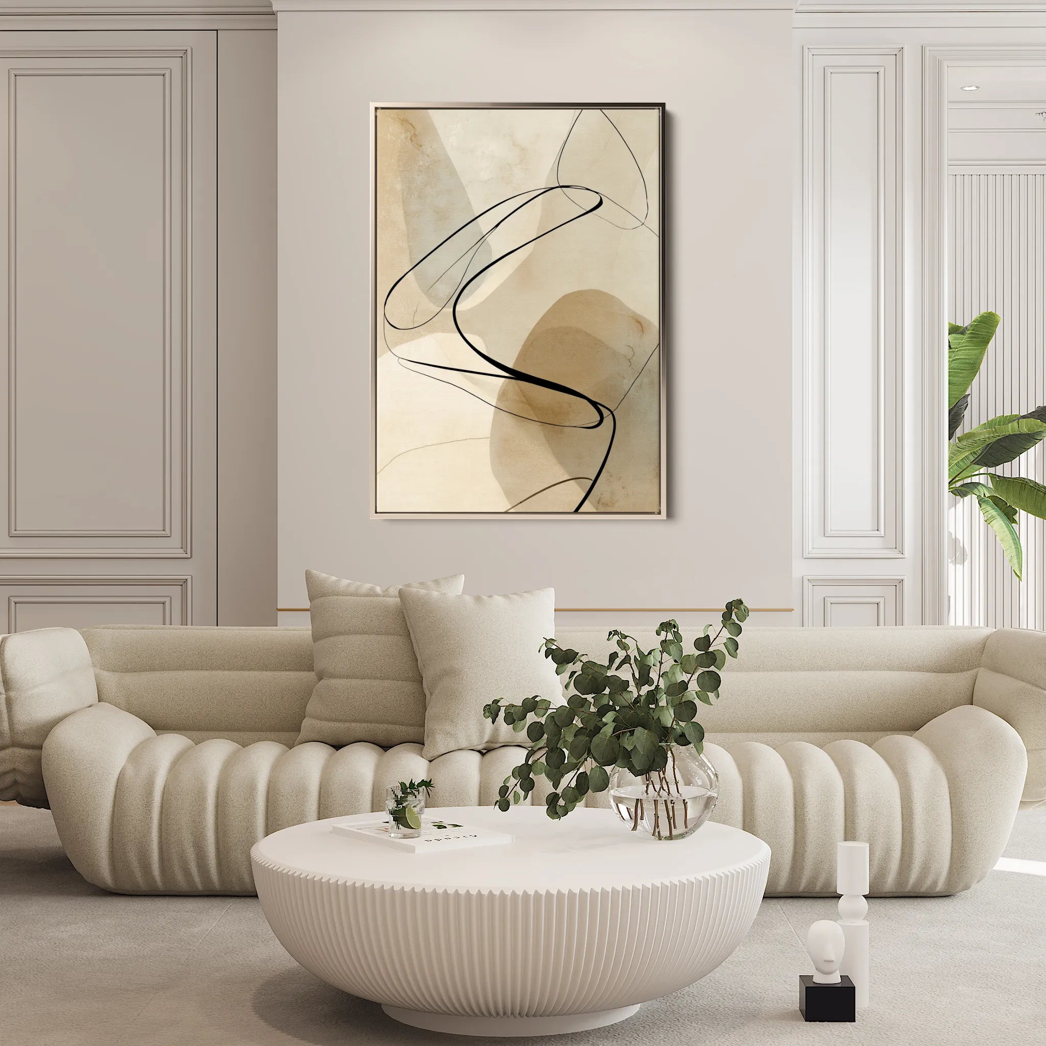 Abstract 1985 Canvas Art 18" x 24" / 45 x 60 cm / Black