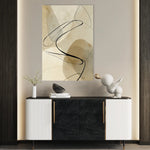 Abstract 1985 Canvas Art 18" x 24" / 45 x 60 cm / Black