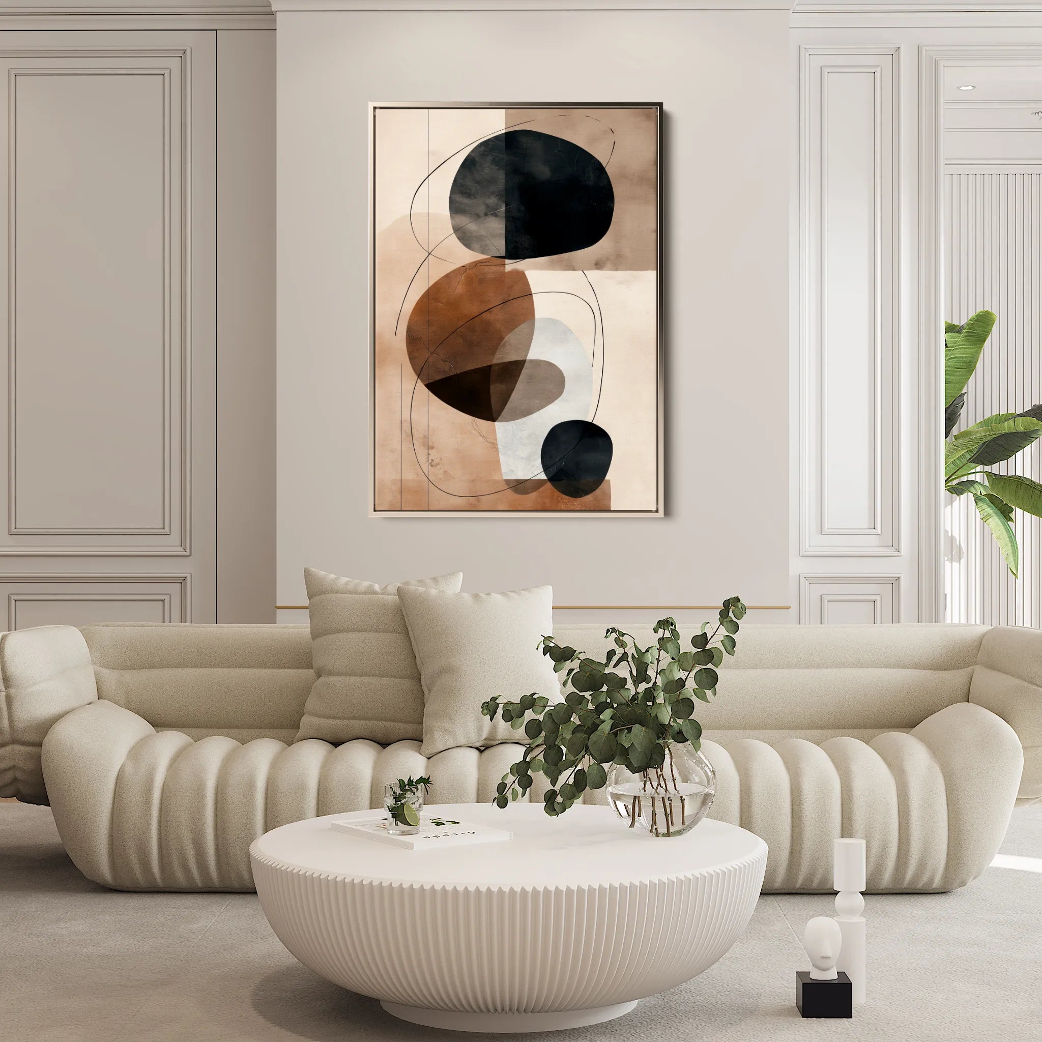 Abstract 1986 Canvas Art 18" x 24" / 45 x 60 cm / Black